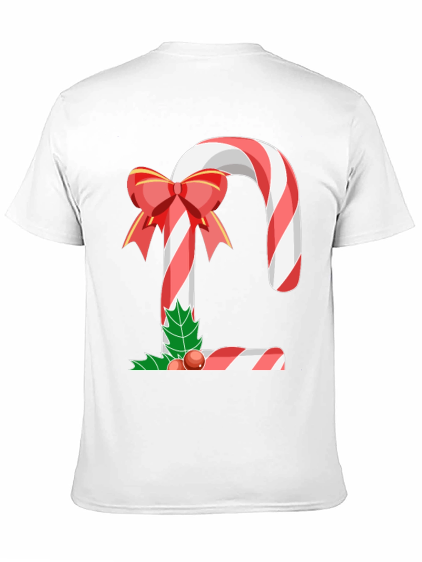 Festive Candy Cane Letter Graphic Tee