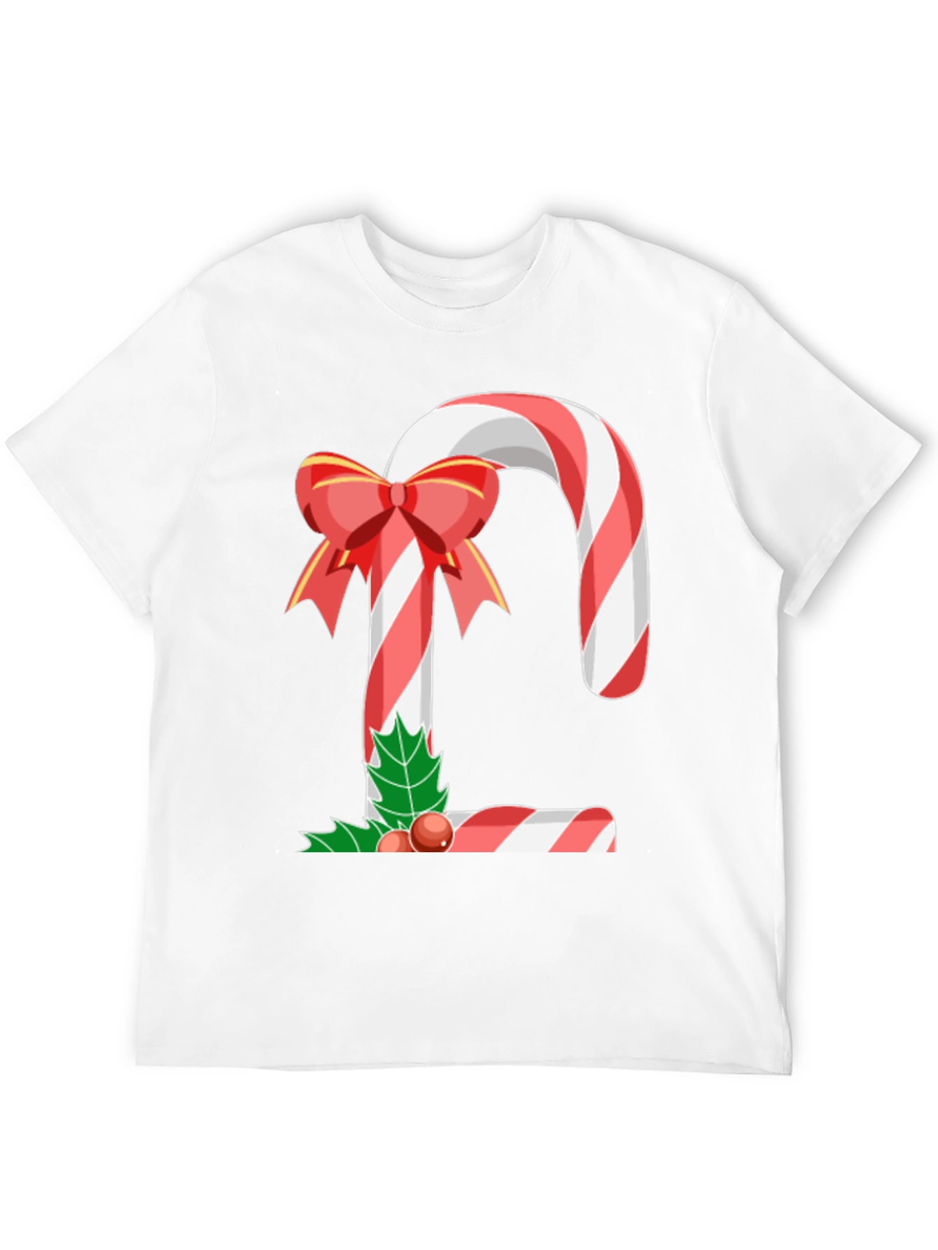 Festive Candy Cane Letter Graphic Tee