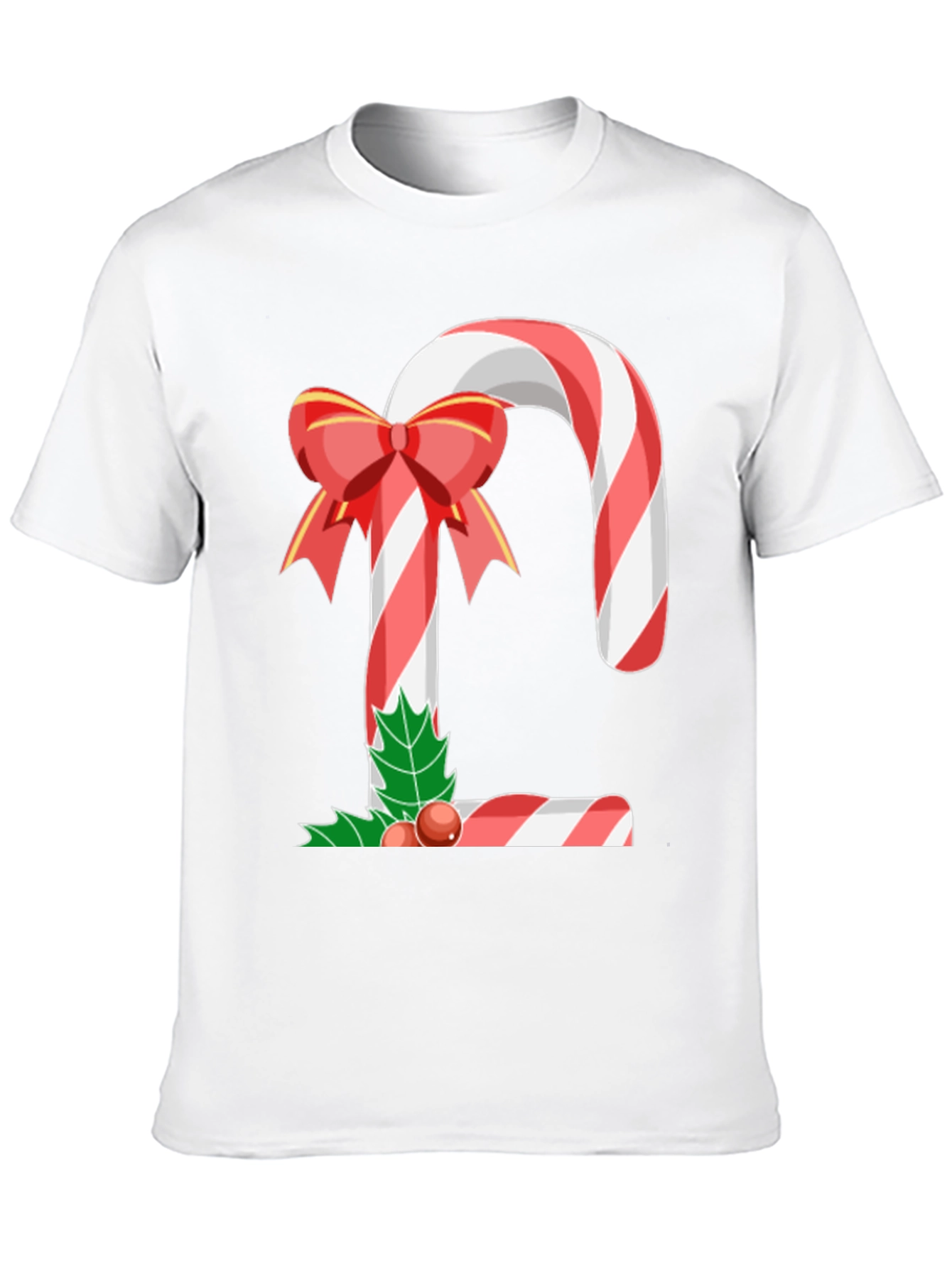 Festive Candy Cane Letter Graphic Tee