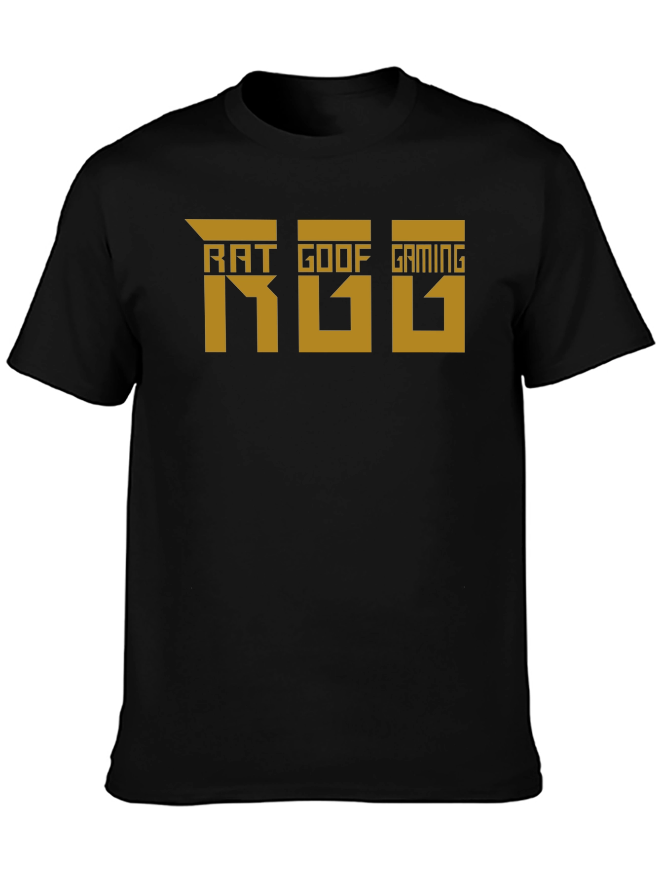 Rat Goof Gaming T-Shirt - Black Crew Neck Tee