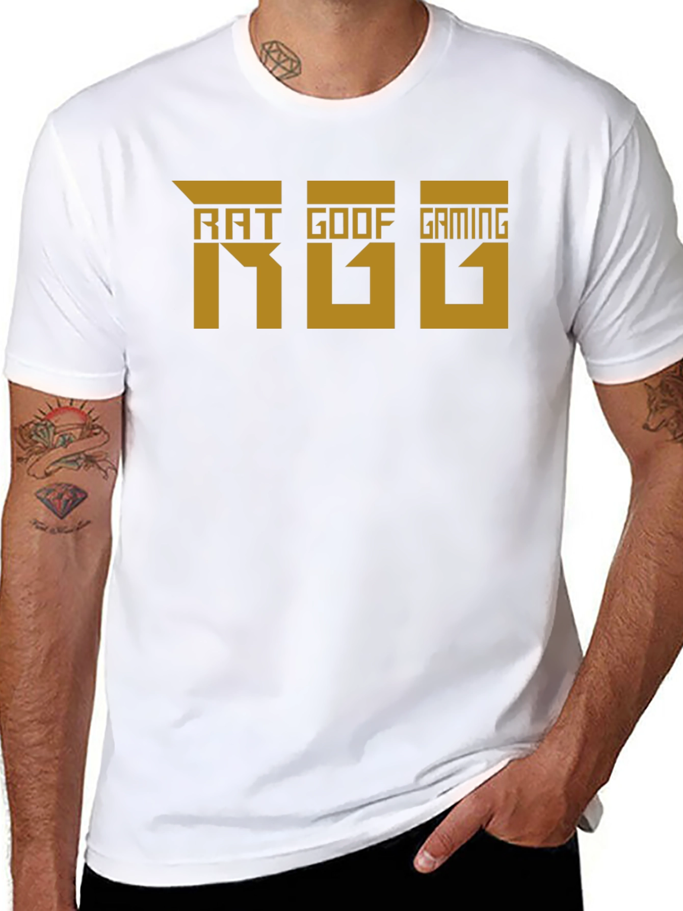 Rat Goof Gaming T-Shirt - Black Crew Neck Tee
