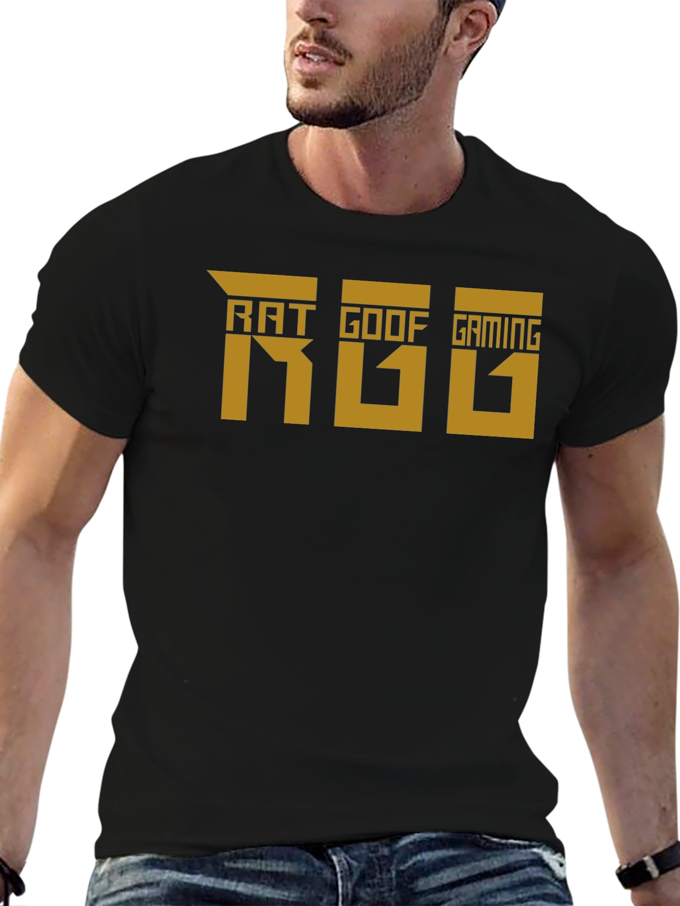 Rat Goof Gaming T-Shirt - Black Crew Neck Tee