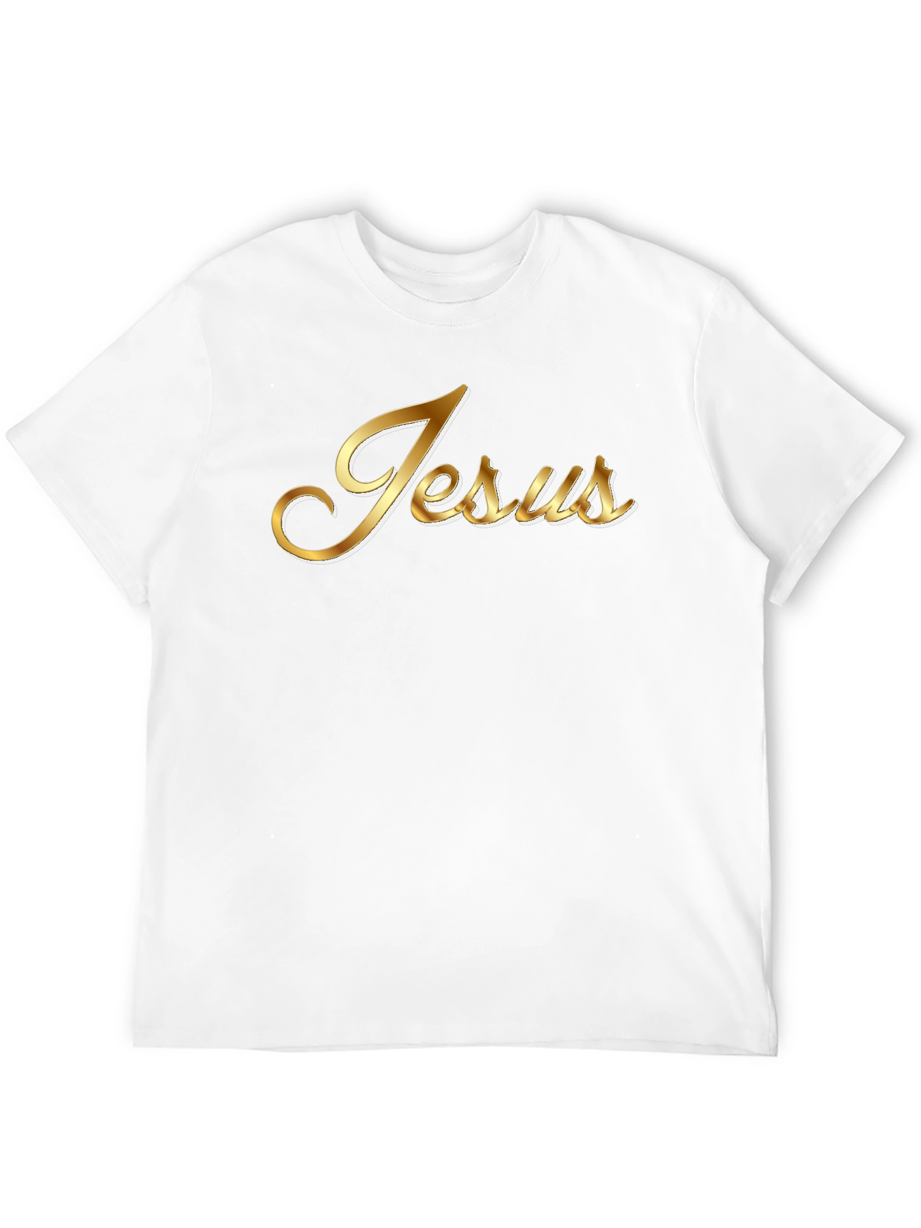 Jesus Gold Script Black T-Shirt