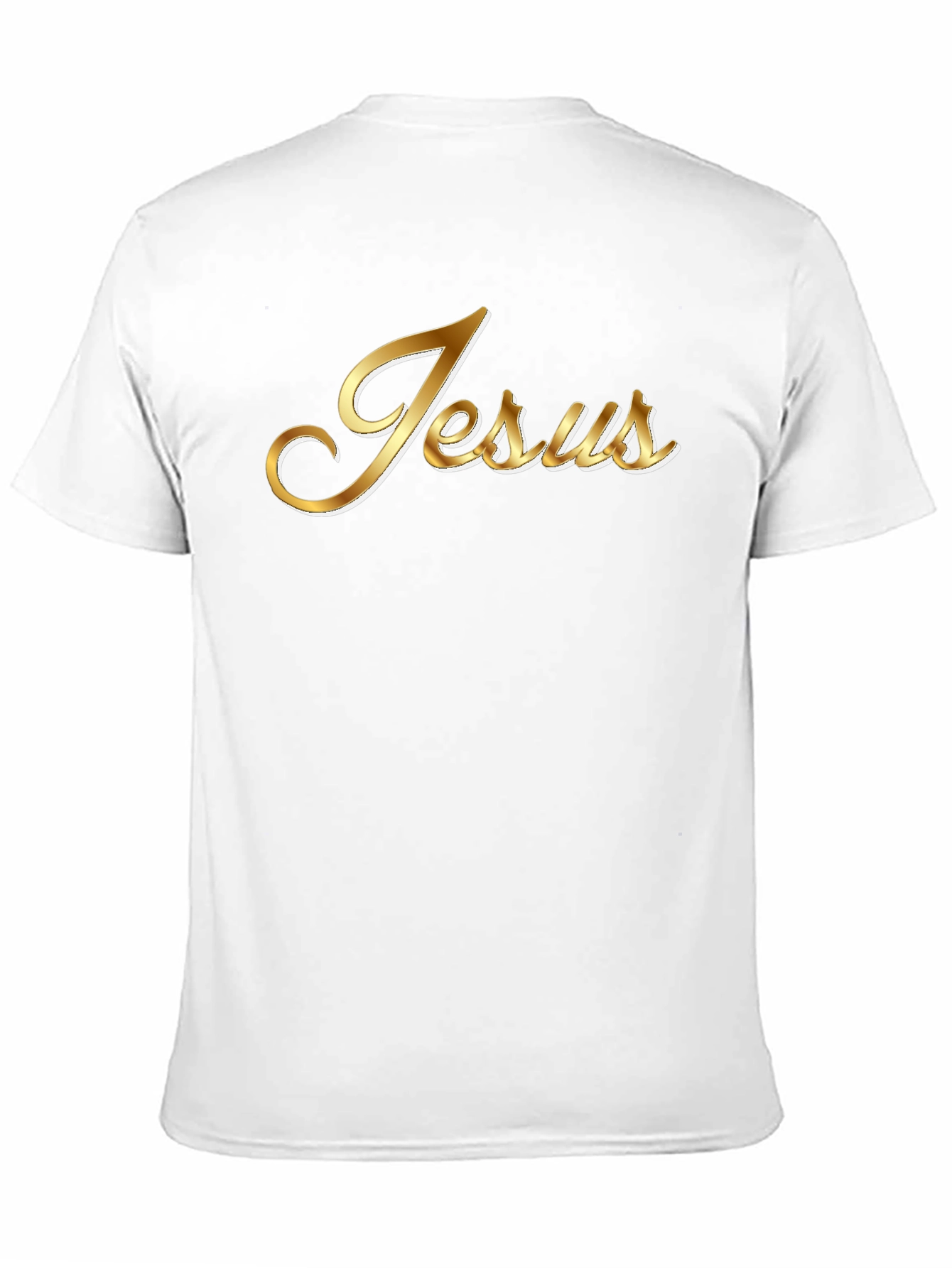 Jesus Gold Script Black T-Shirt