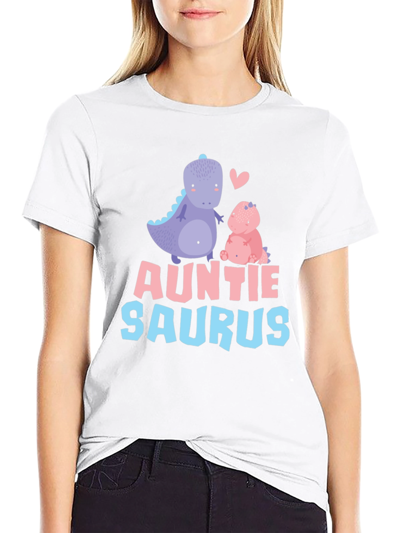 Auntie Saurus T-Shirt Dinosaur Graphic Tee