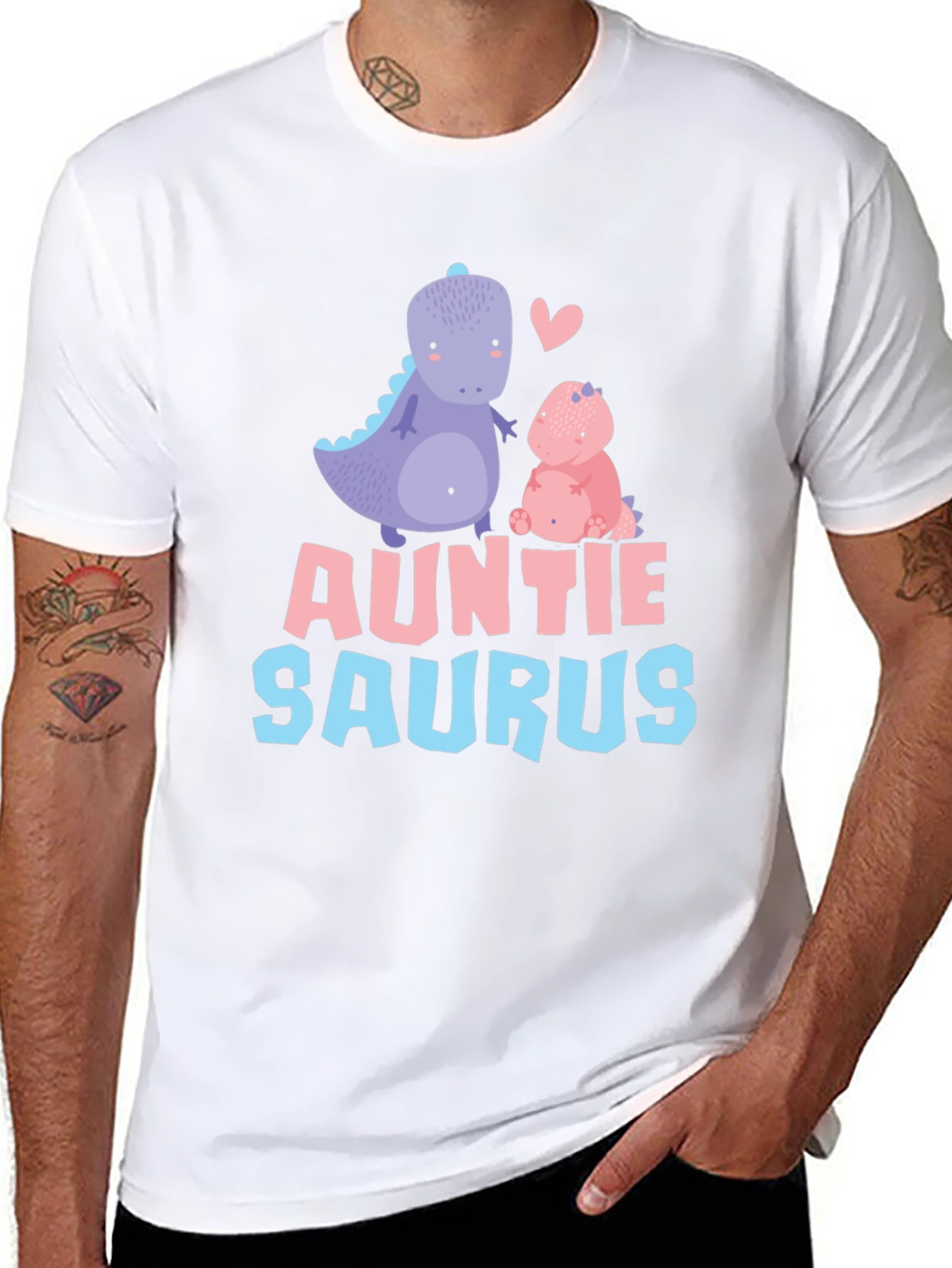 Auntie Saurus T-Shirt Dinosaur Graphic Tee