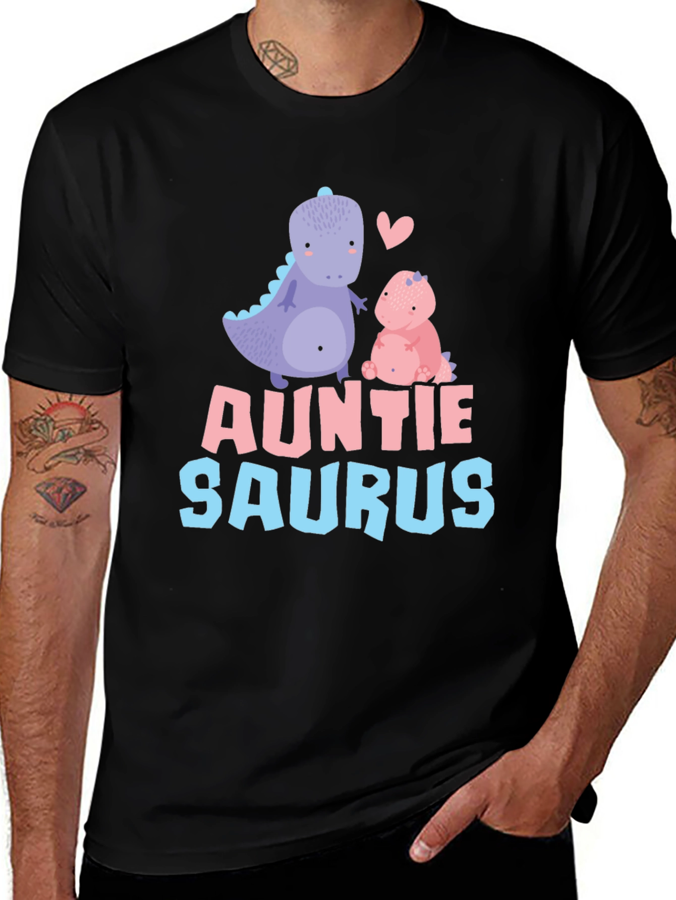 Auntie Saurus T-Shirt Dinosaur Graphic Tee