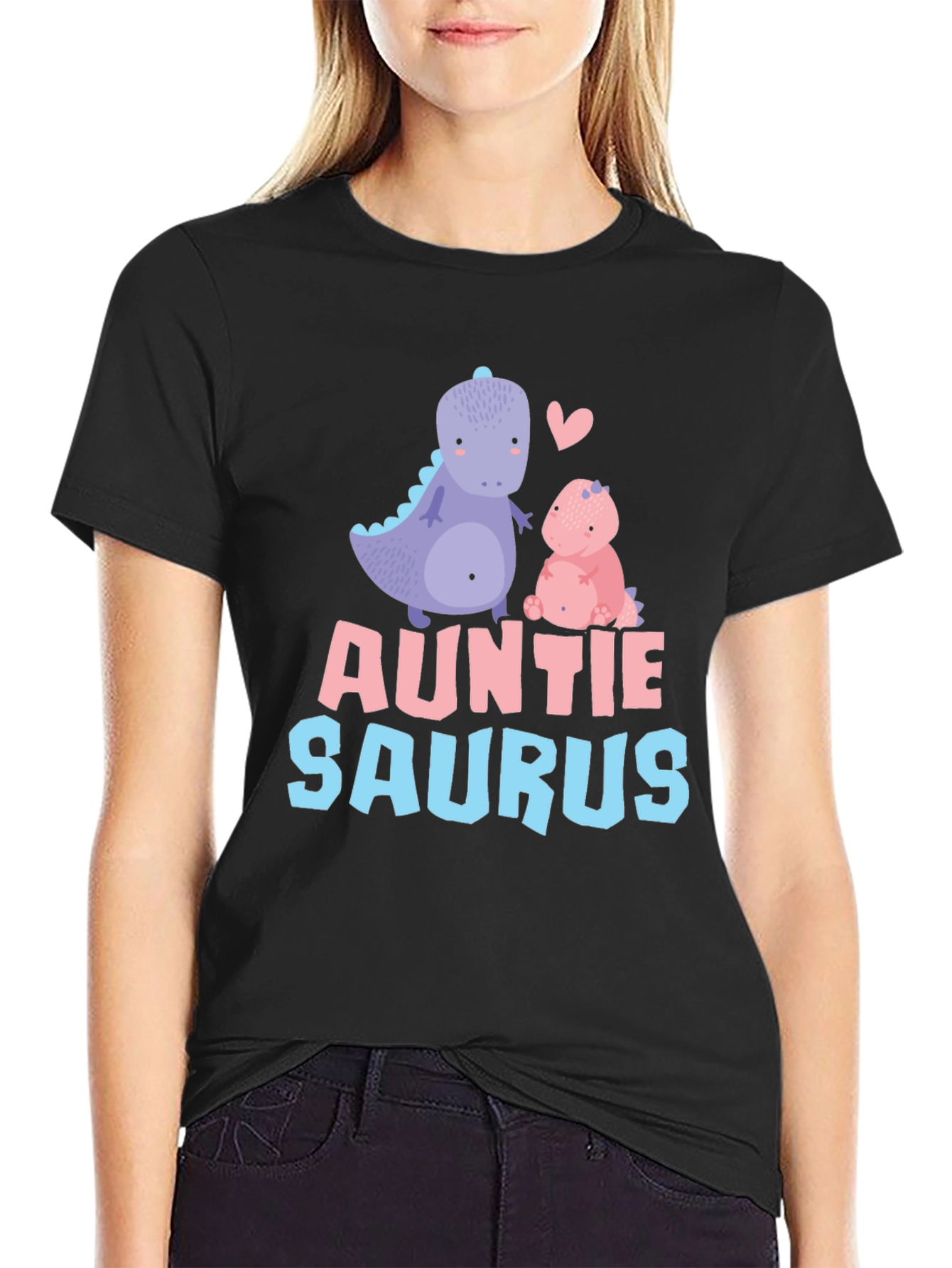 Auntie Saurus T-Shirt Dinosaur Graphic Tee
