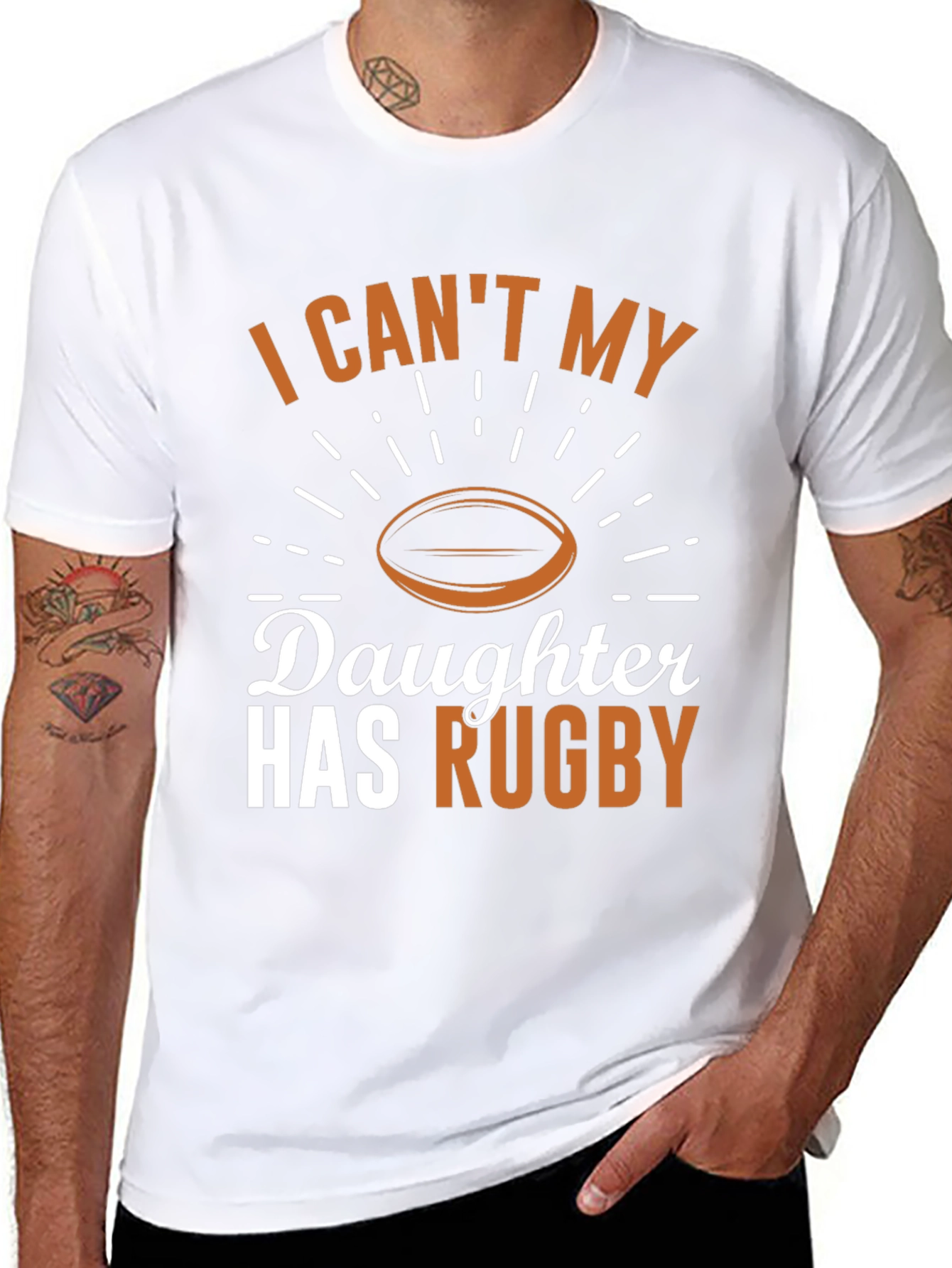 Dads Daughter Rugby Game Day T-Shirt