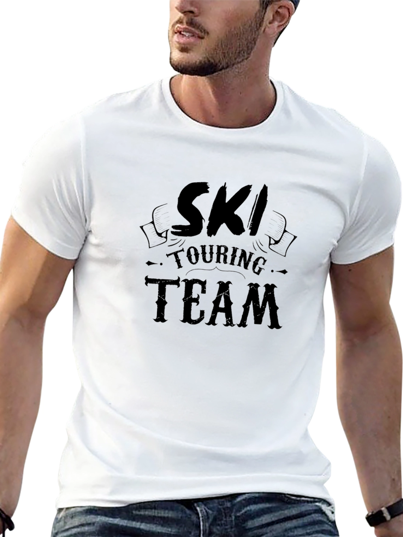 Ski Touring Team Black Graphic Tee