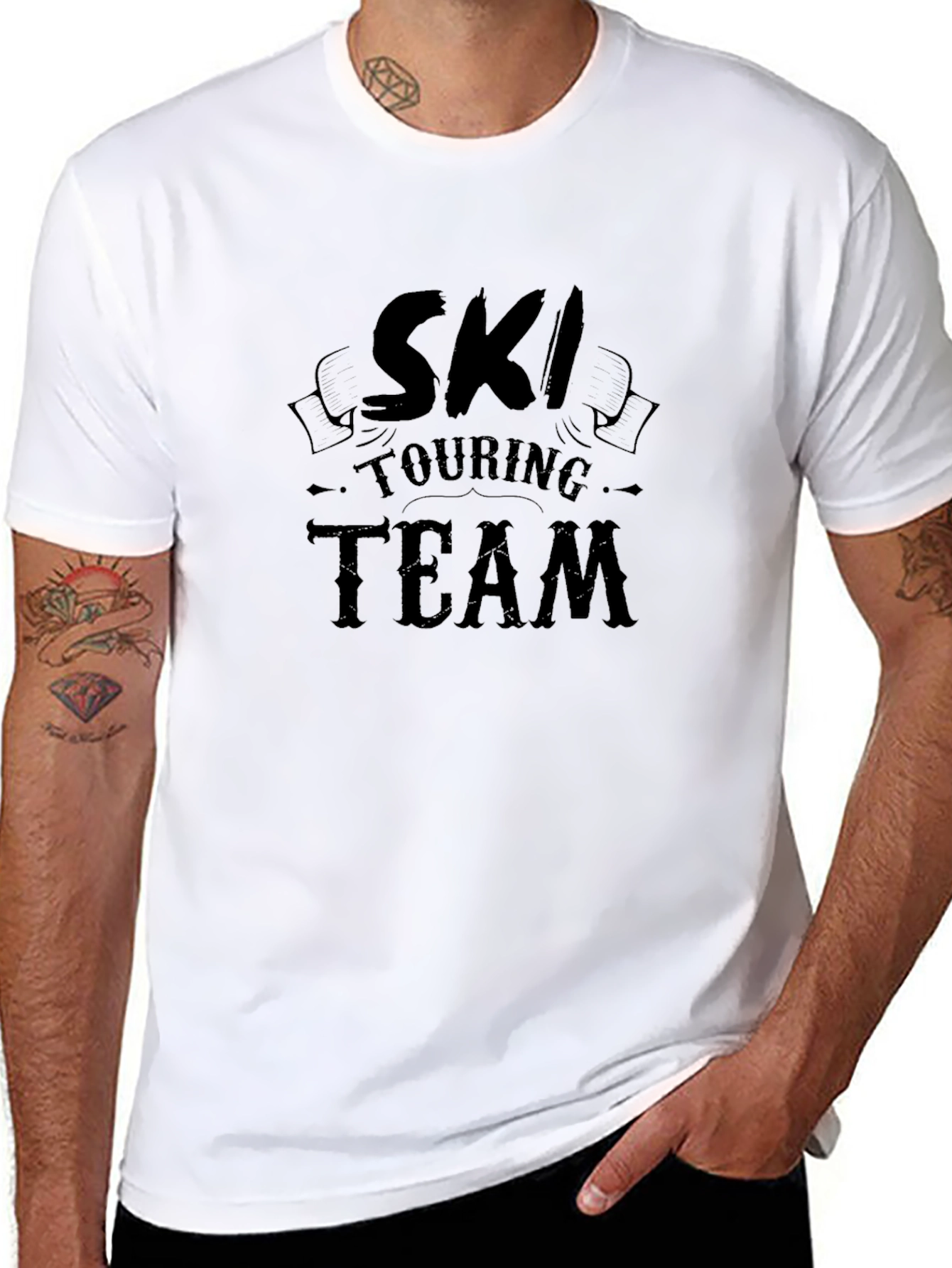 Ski Touring Team Black Graphic Tee
