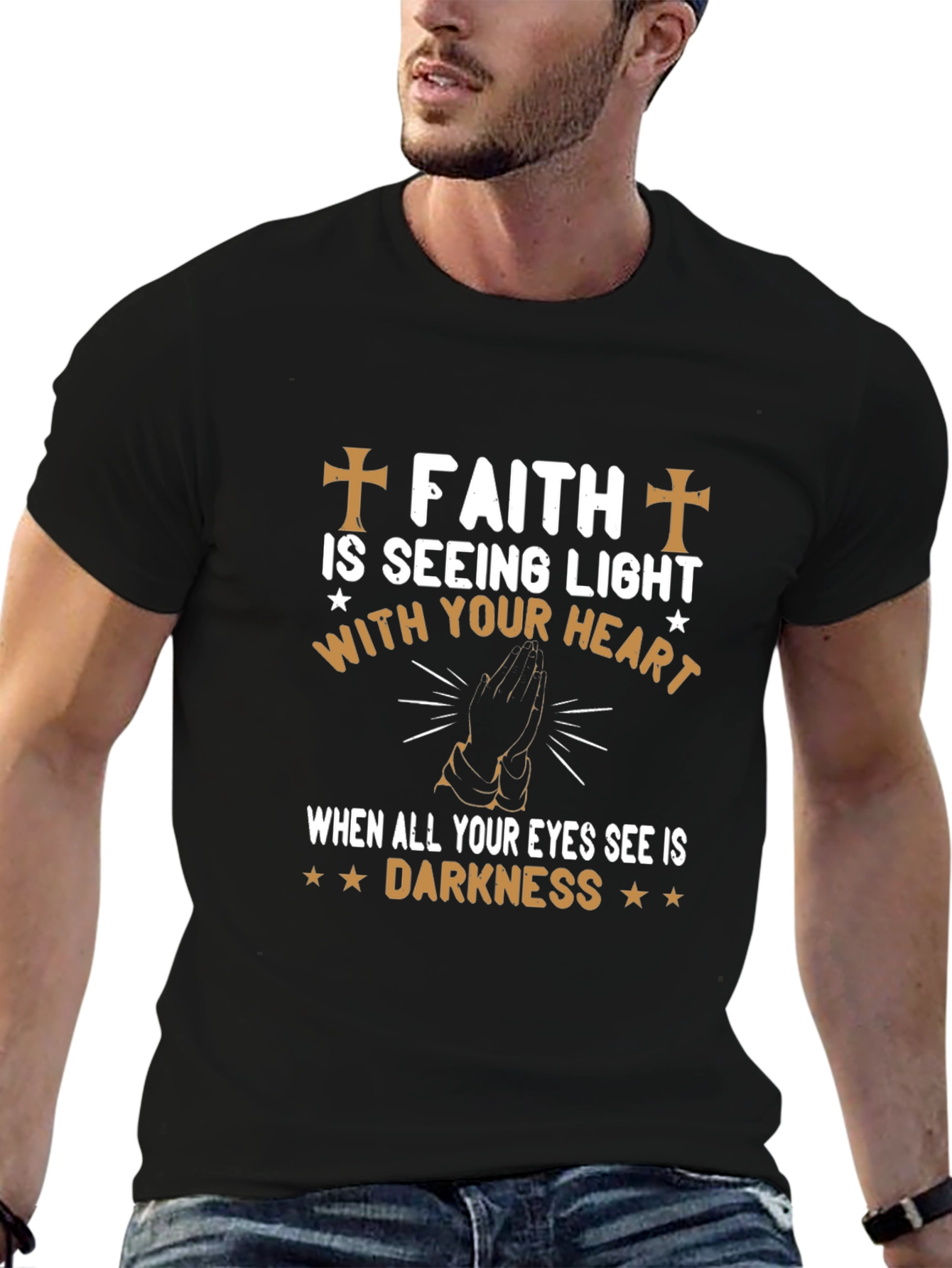 Faith Over Darkness Graphic T-Shirt
