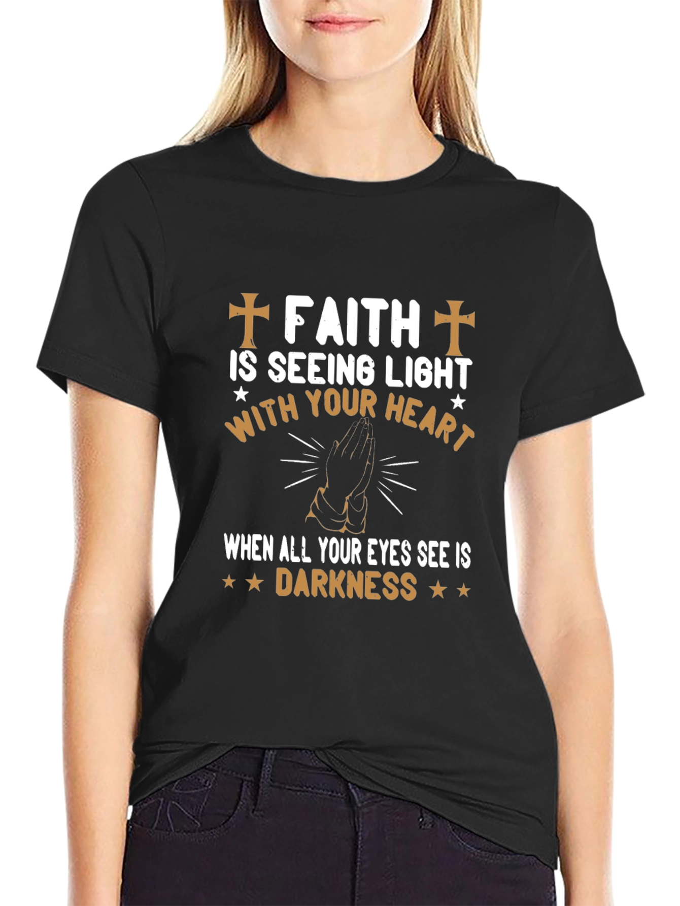 Faith Over Darkness Graphic T-Shirt
