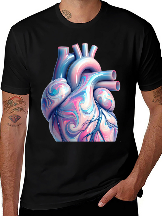 Anatomical Heart Graphic Tee - Artistic Print