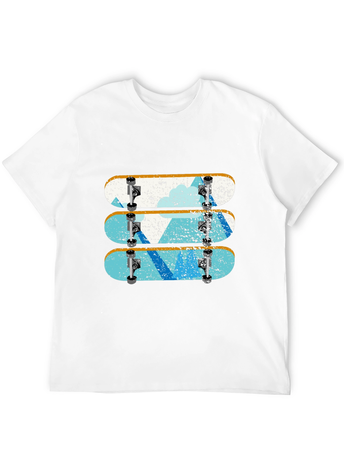 Skateboard Stack Graphic Tee - Urban Style