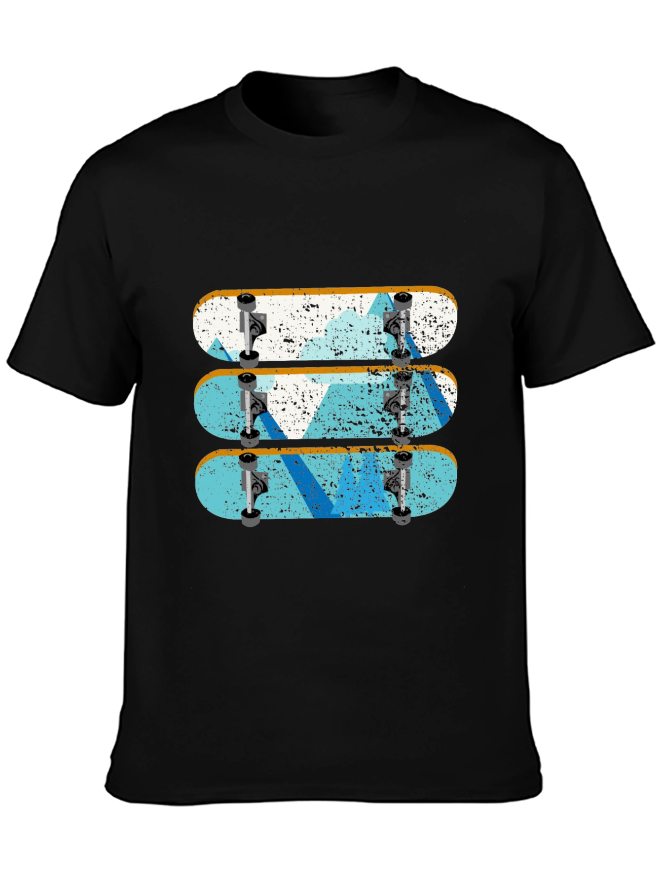 Skateboard Stack Graphic Tee - Urban Style