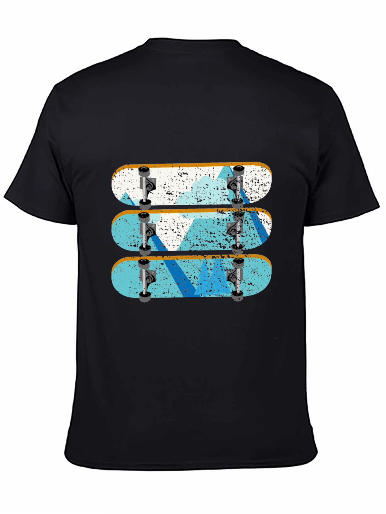 Skateboard Stack Graphic Tee - Urban Style
