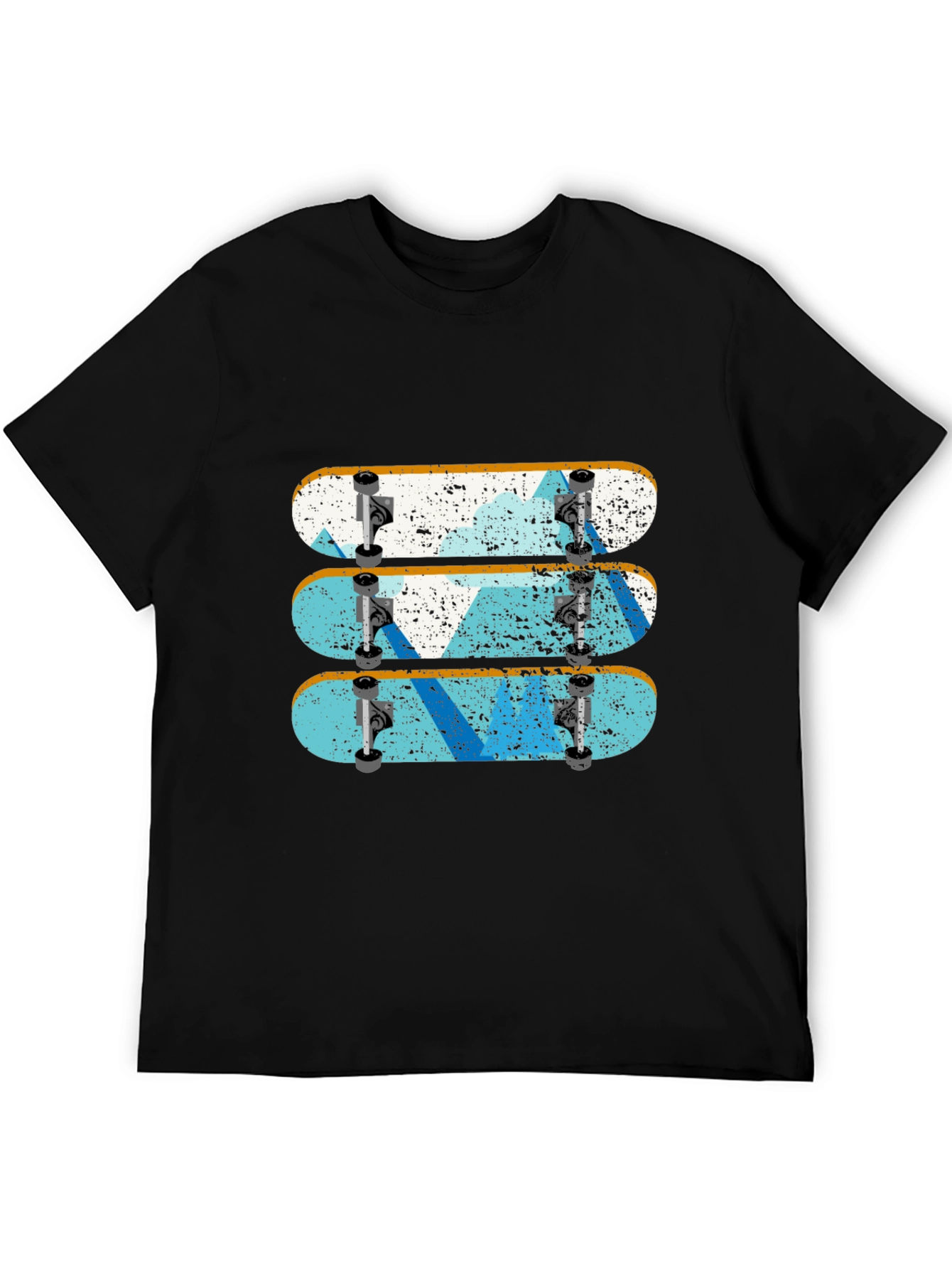 Skateboard Stack Graphic Tee - Urban Style