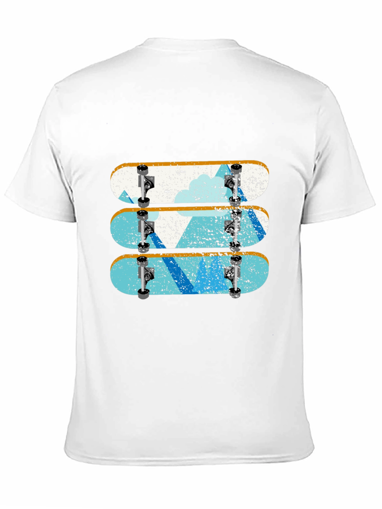 Skateboard Stack Graphic Tee - Urban Style
