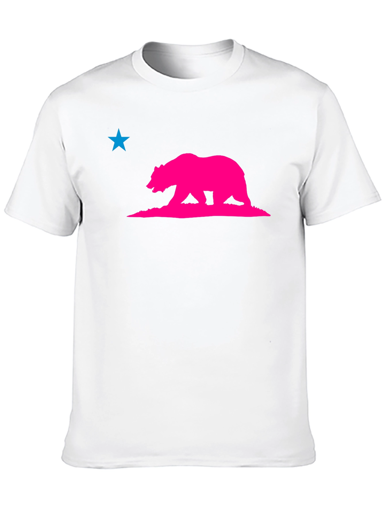 California Bear Star Graphic Tee - Modern Style
