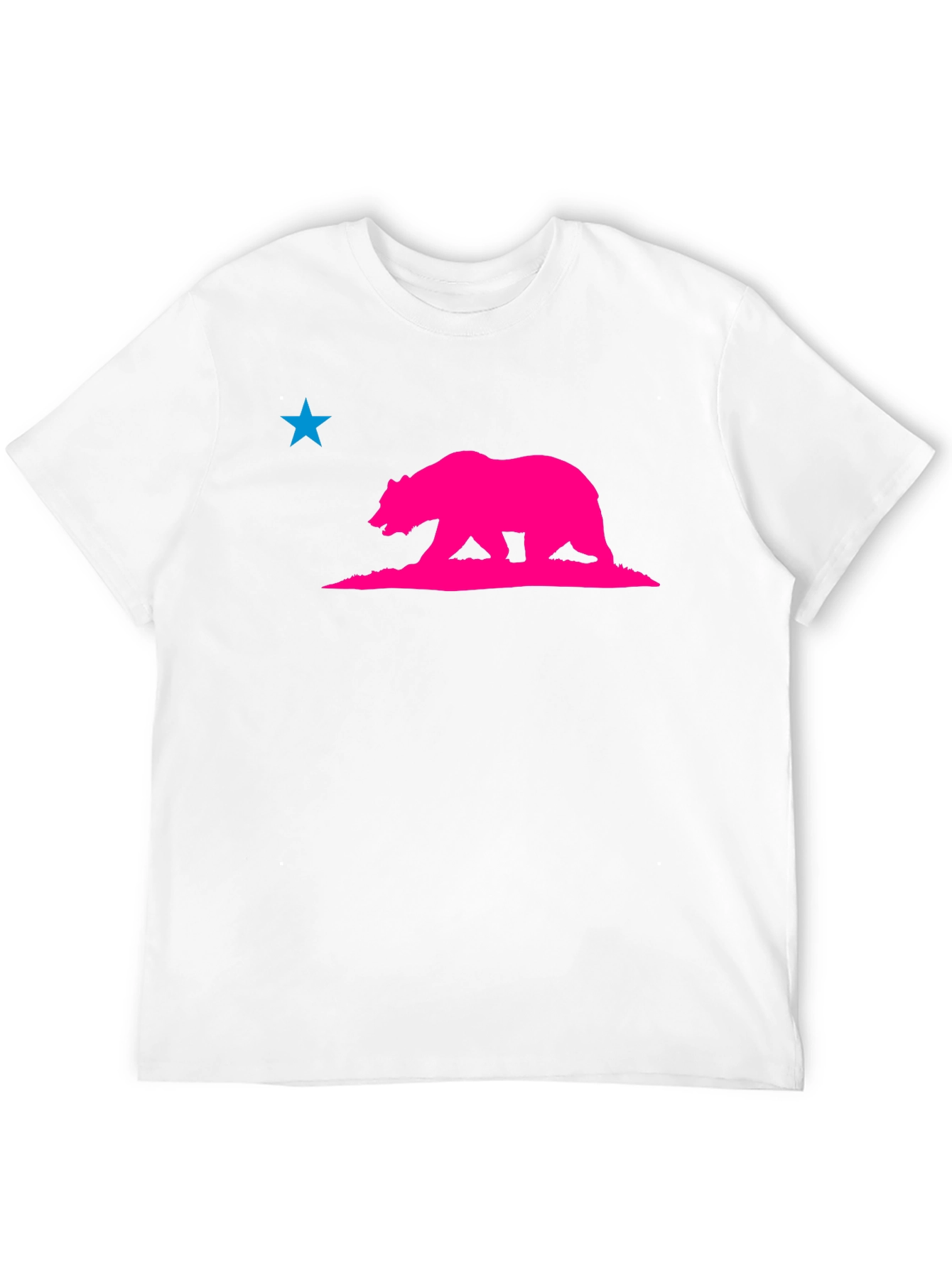 California Bear Star Graphic Tee - Modern Style