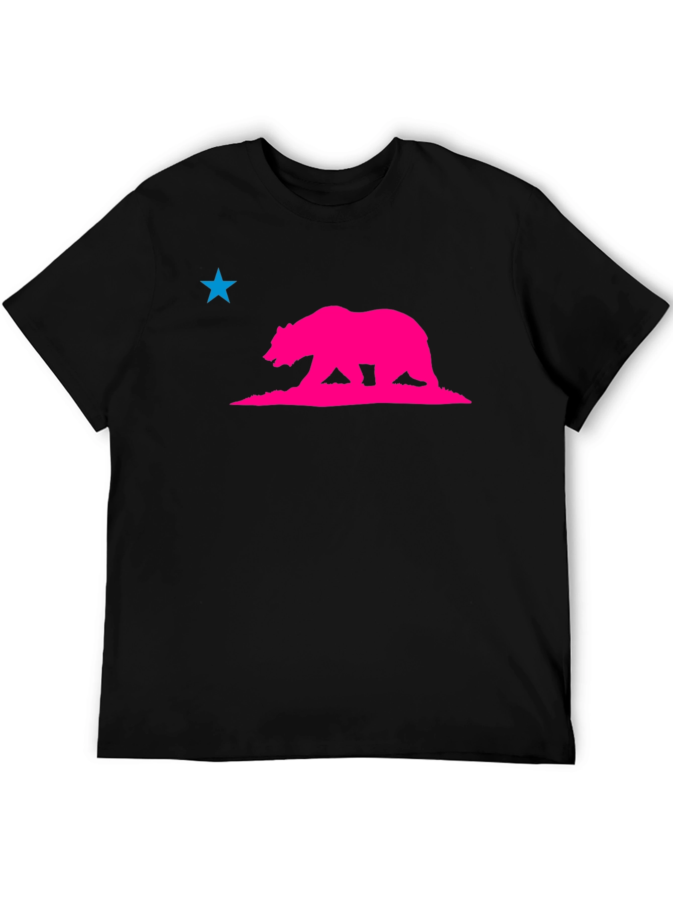 California Bear Star Graphic Tee - Modern Style
