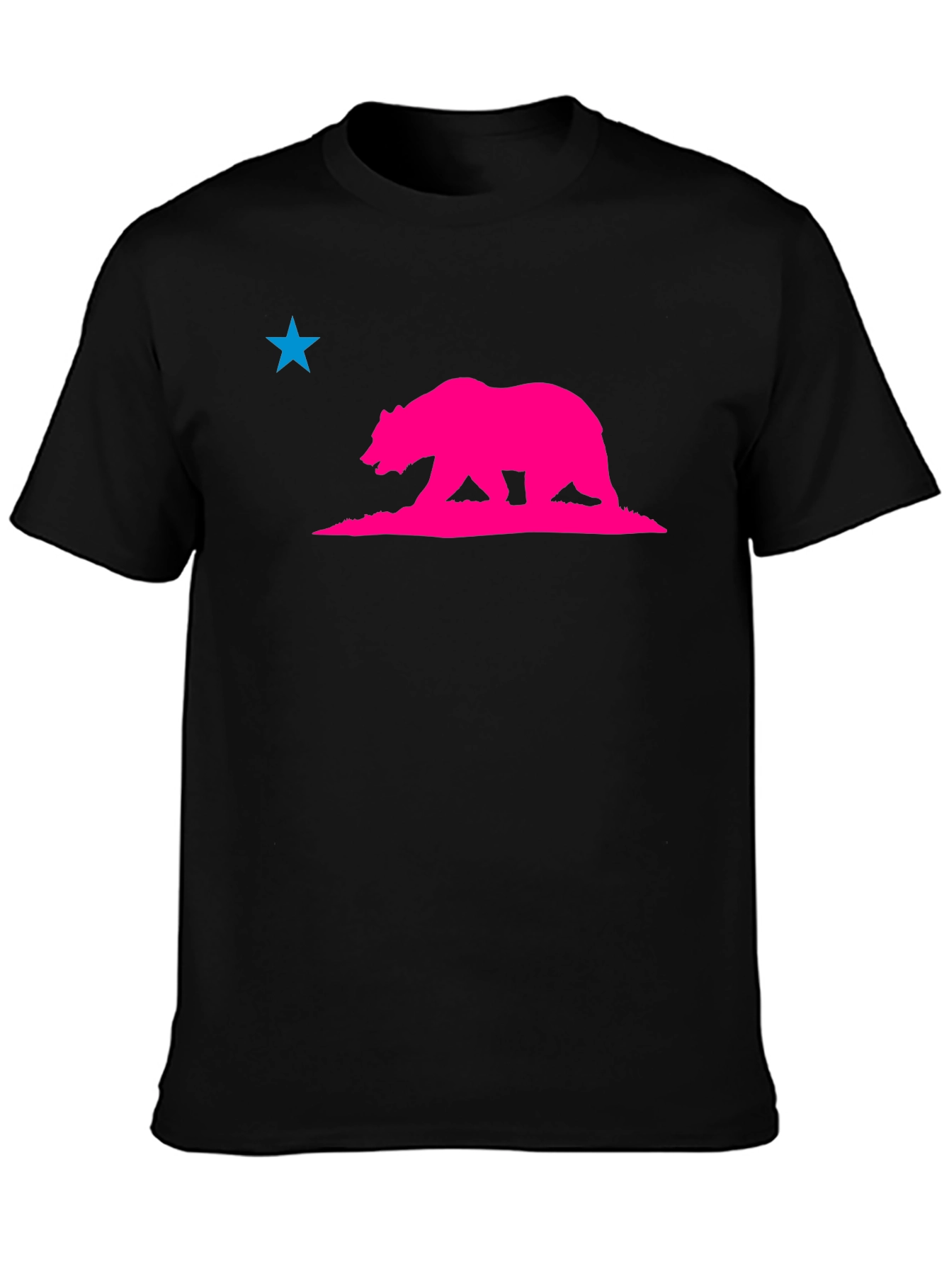 California Bear Star Graphic Tee - Modern Style