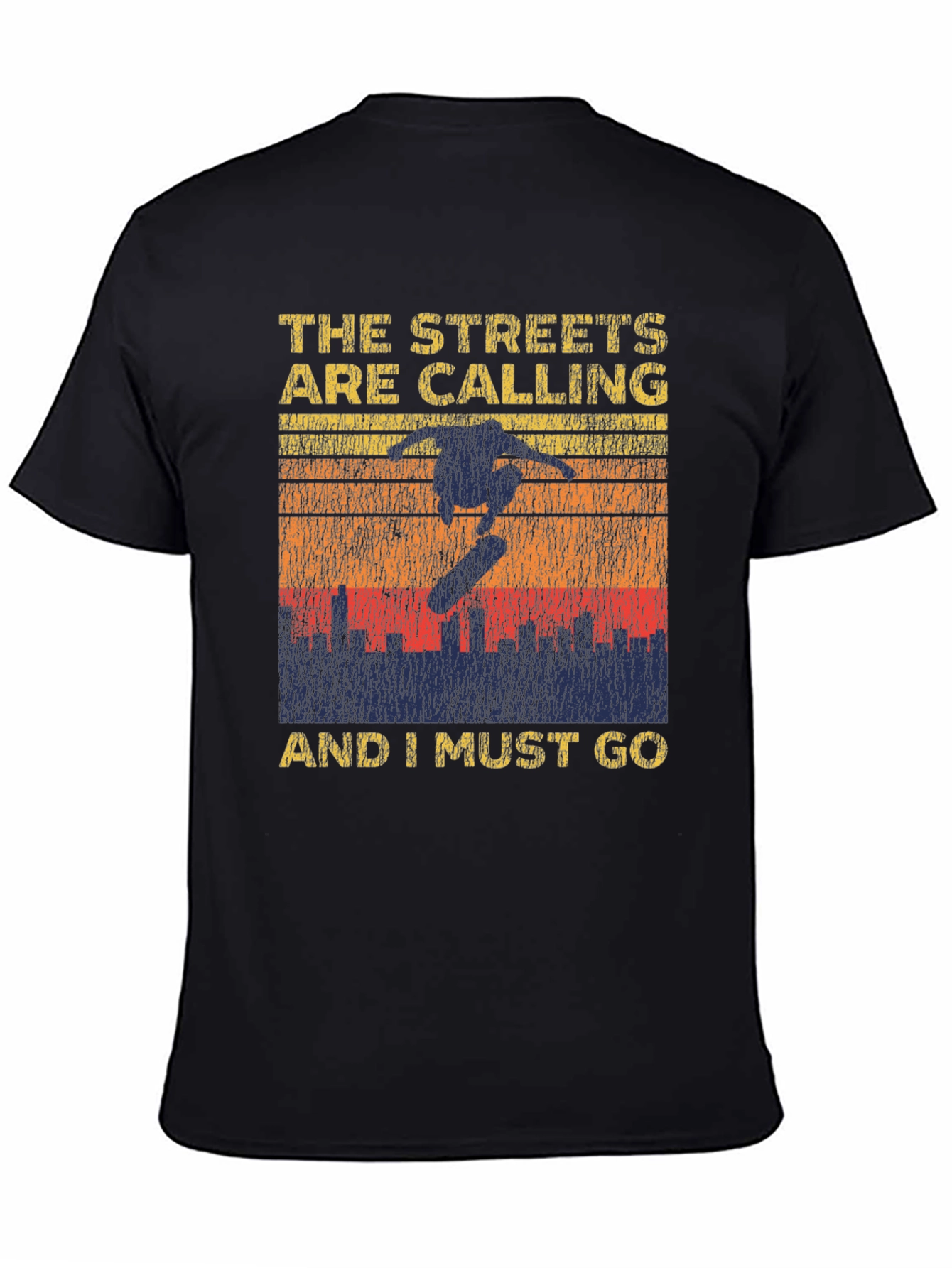 Skateboarding Graphic T-Shirt - The Streets Are Calling