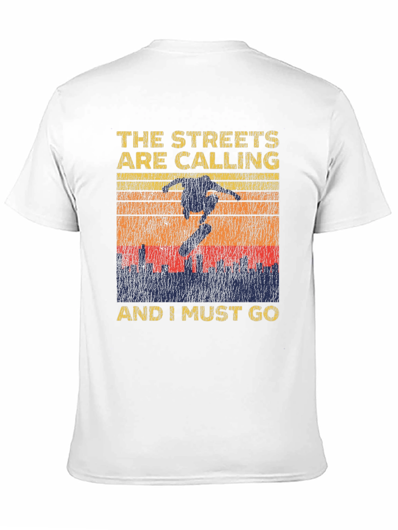Skateboarding Graphic T-Shirt - The Streets Are Calling