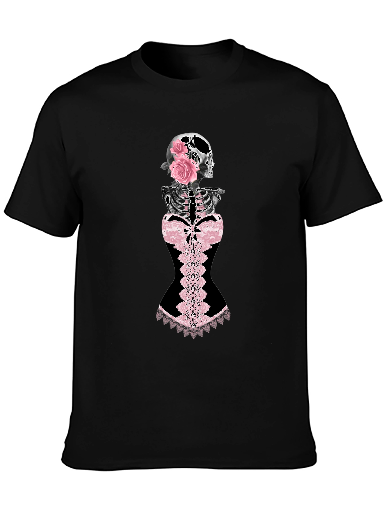 Skull & Roses Corset Graphic Tee