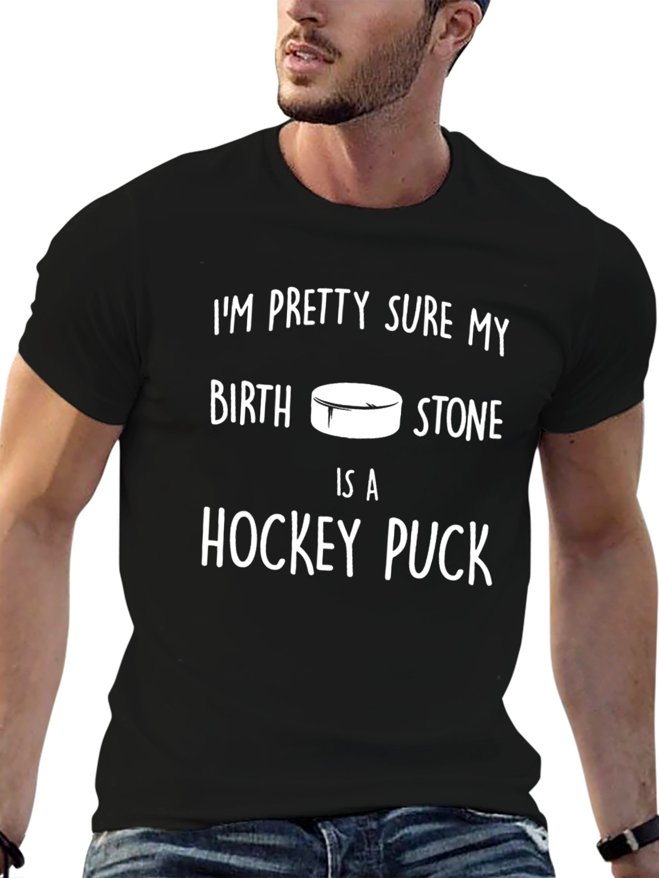 Hockey Puck Birthstone Novelty T-Shirt