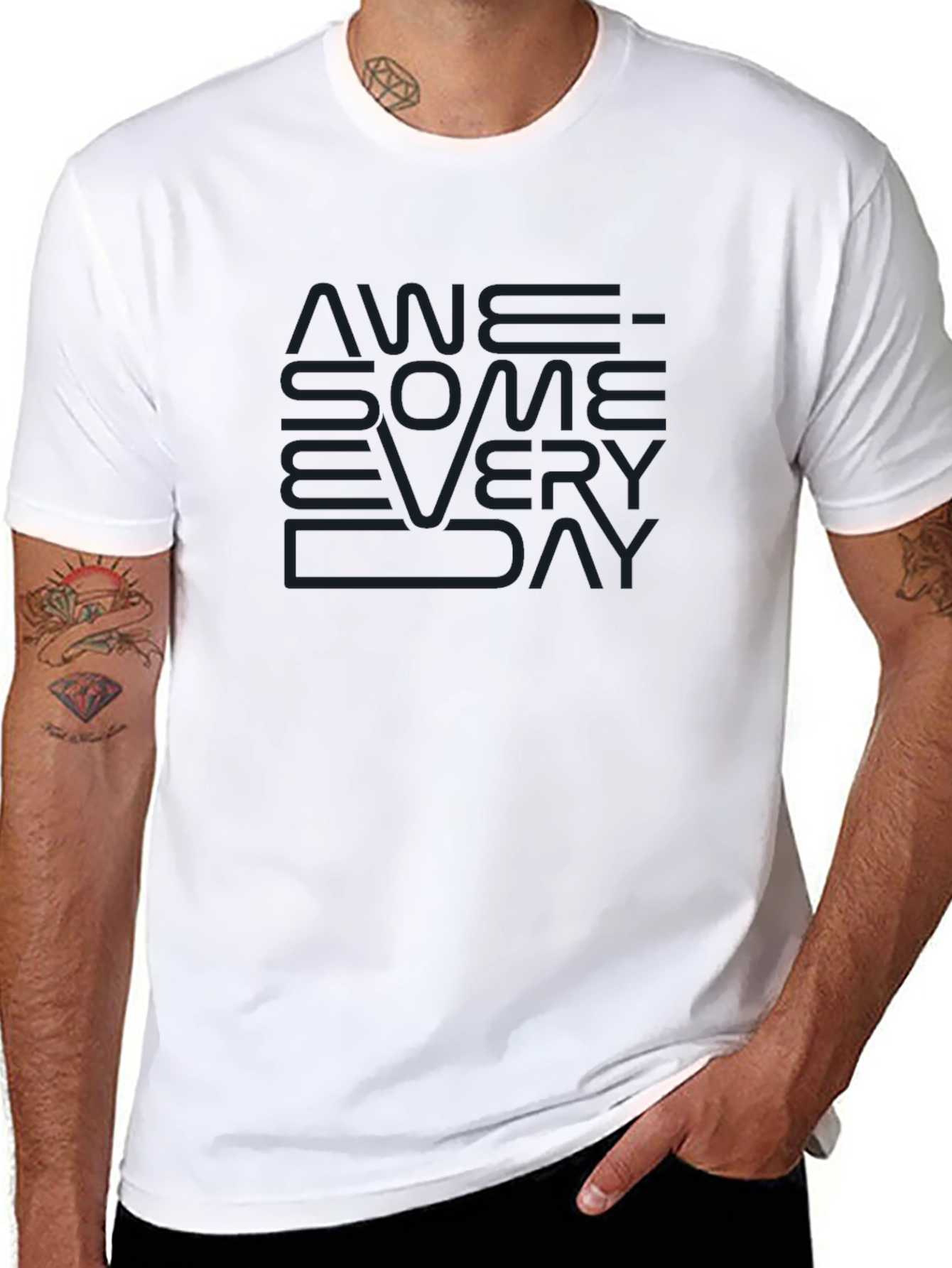 Awesome Everyday Black Graphic Tee