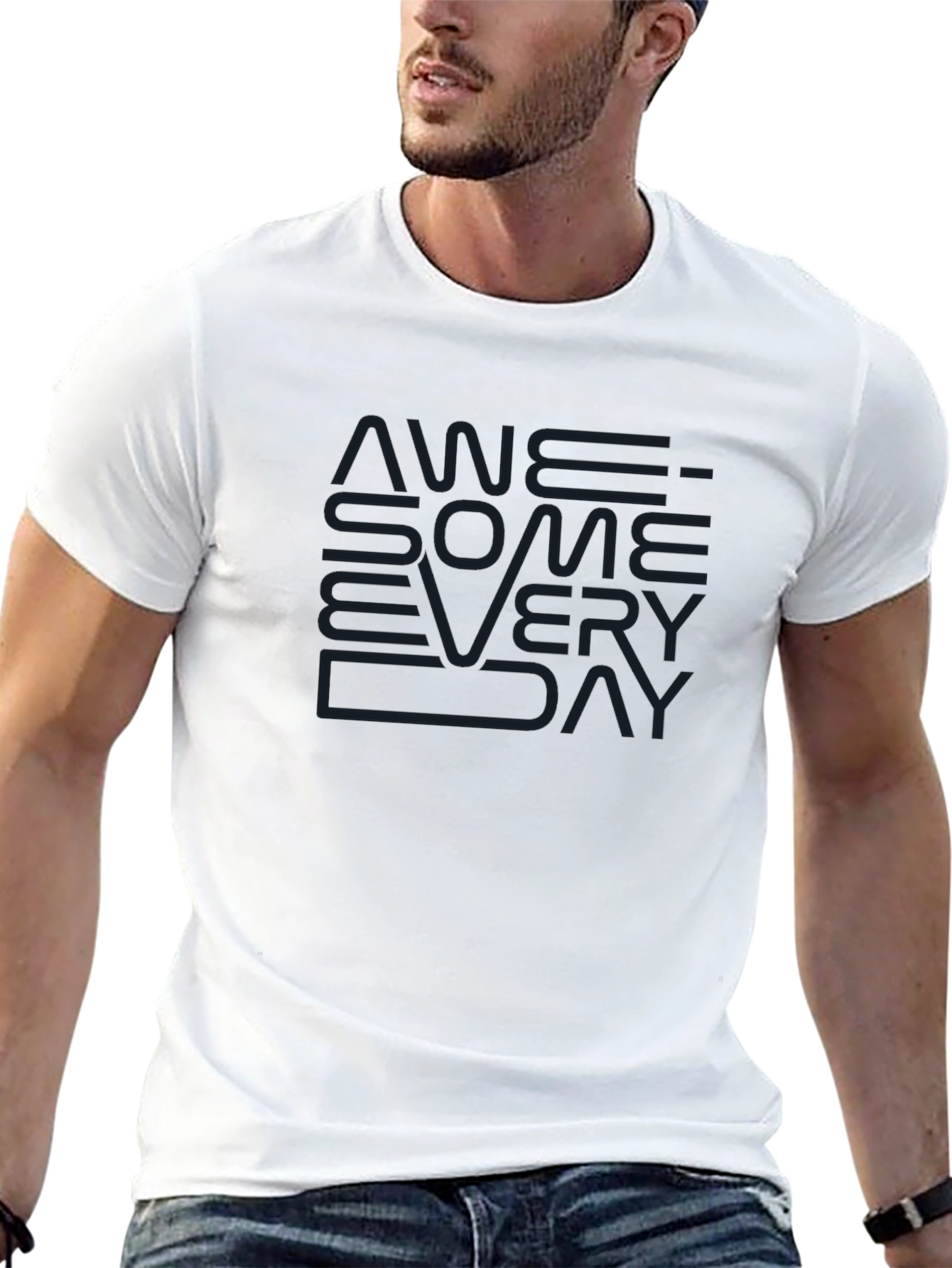 Awesome Everyday Black Graphic Tee