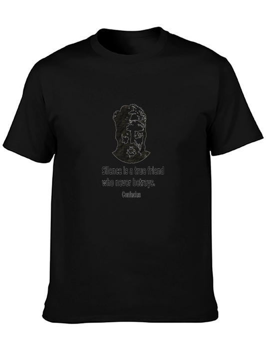 Confucius Quote Black T-Shirt
