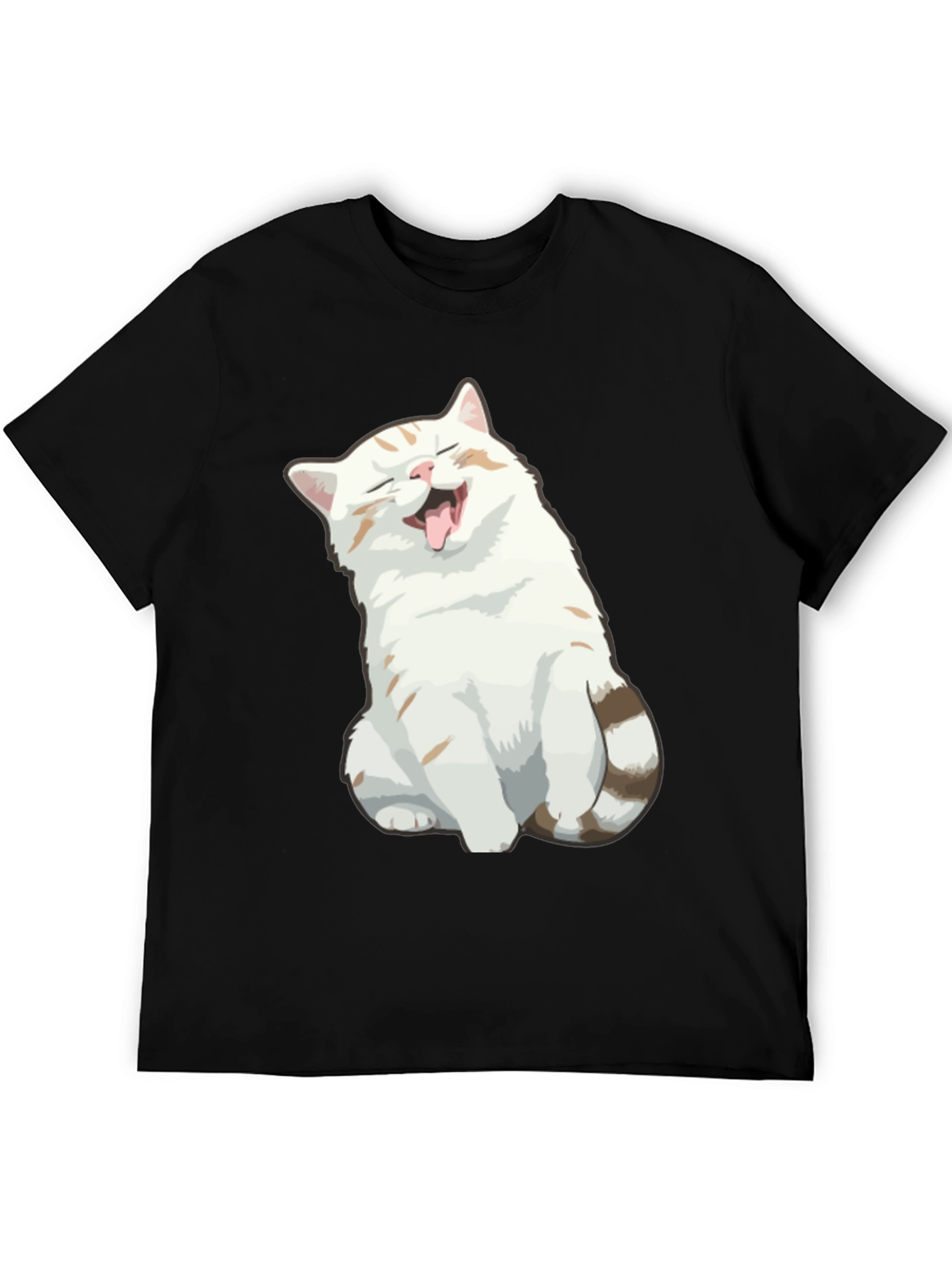 Funny Cat Graphic Tee - Black T-Shirt