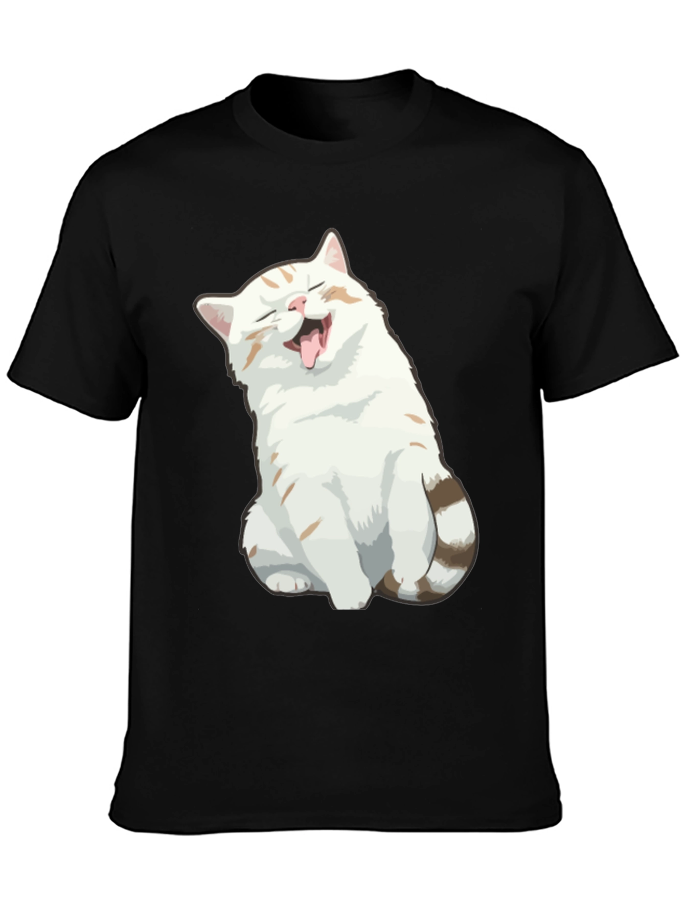 Funny Cat Graphic Tee - Black T-Shirt