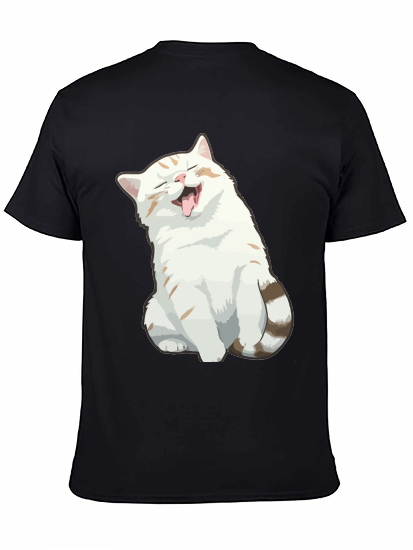 Funny Cat Graphic Tee - Black T-Shirt