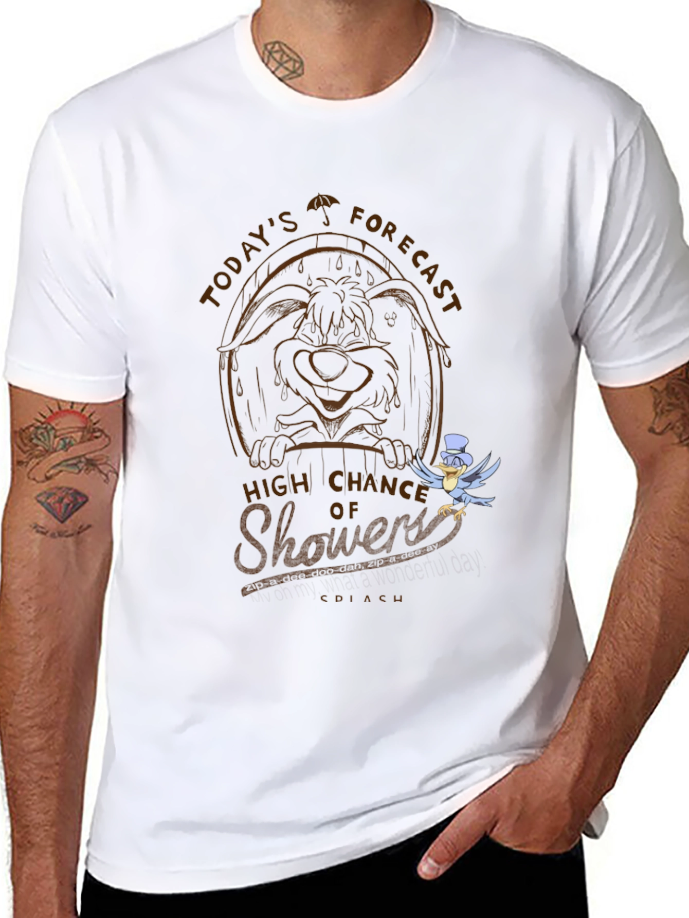 Wile E. Coyote Showers Graphic T-Shirt