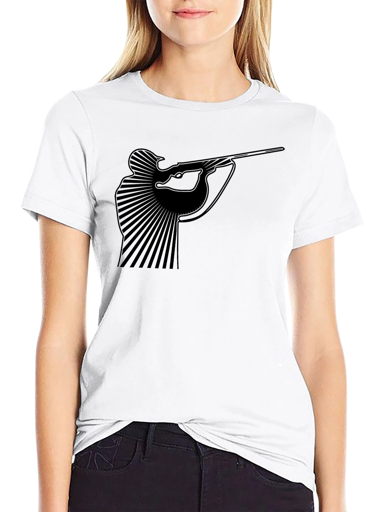 Hunter Graphic Tee - Mens Black Cotton T-Shirt