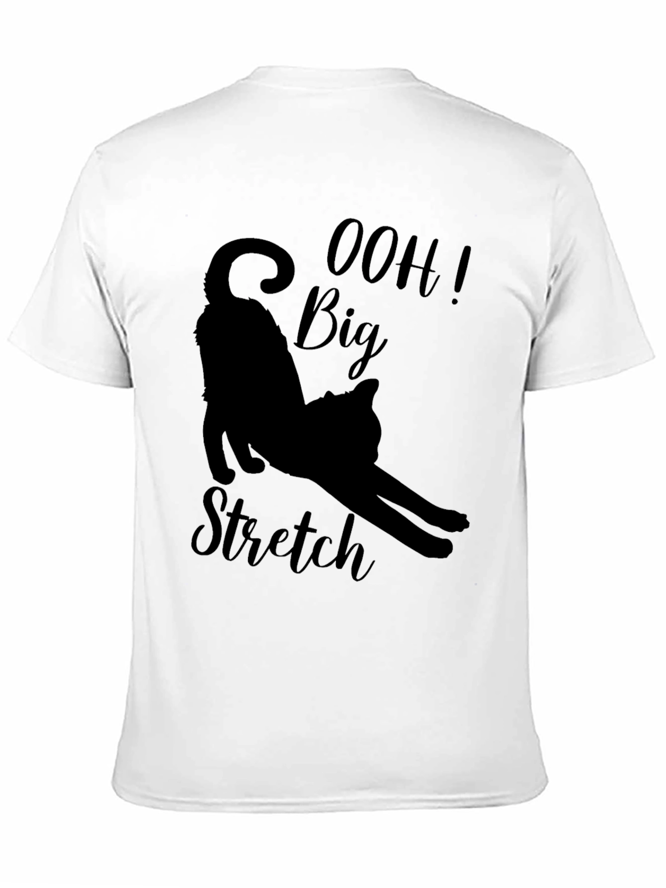 Ooh Big Stretch Black Cat Silhouette T-Shirt