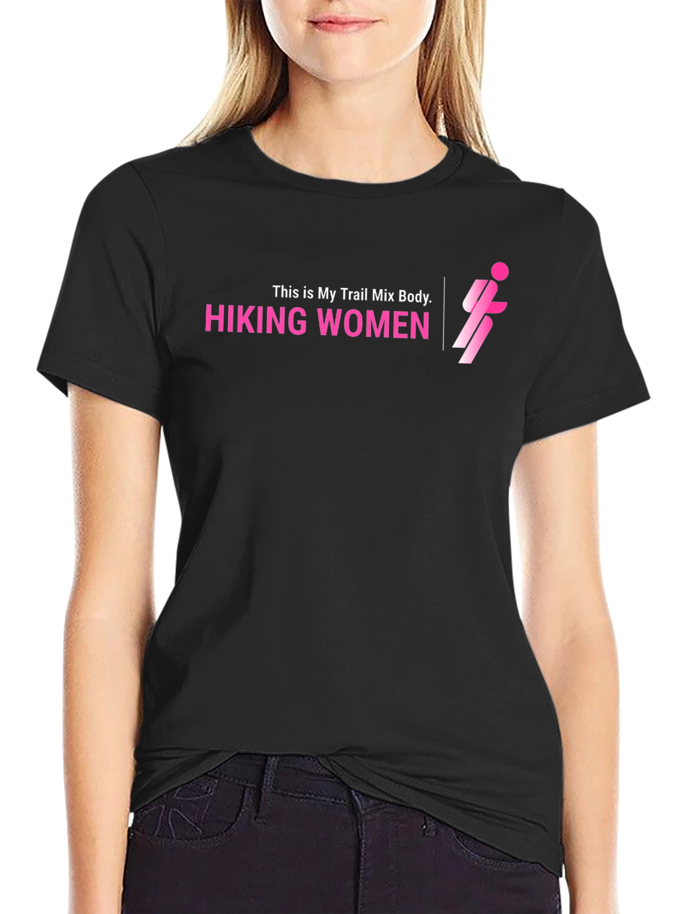 Hiking Women Trail Mix Body Black T-Shirt