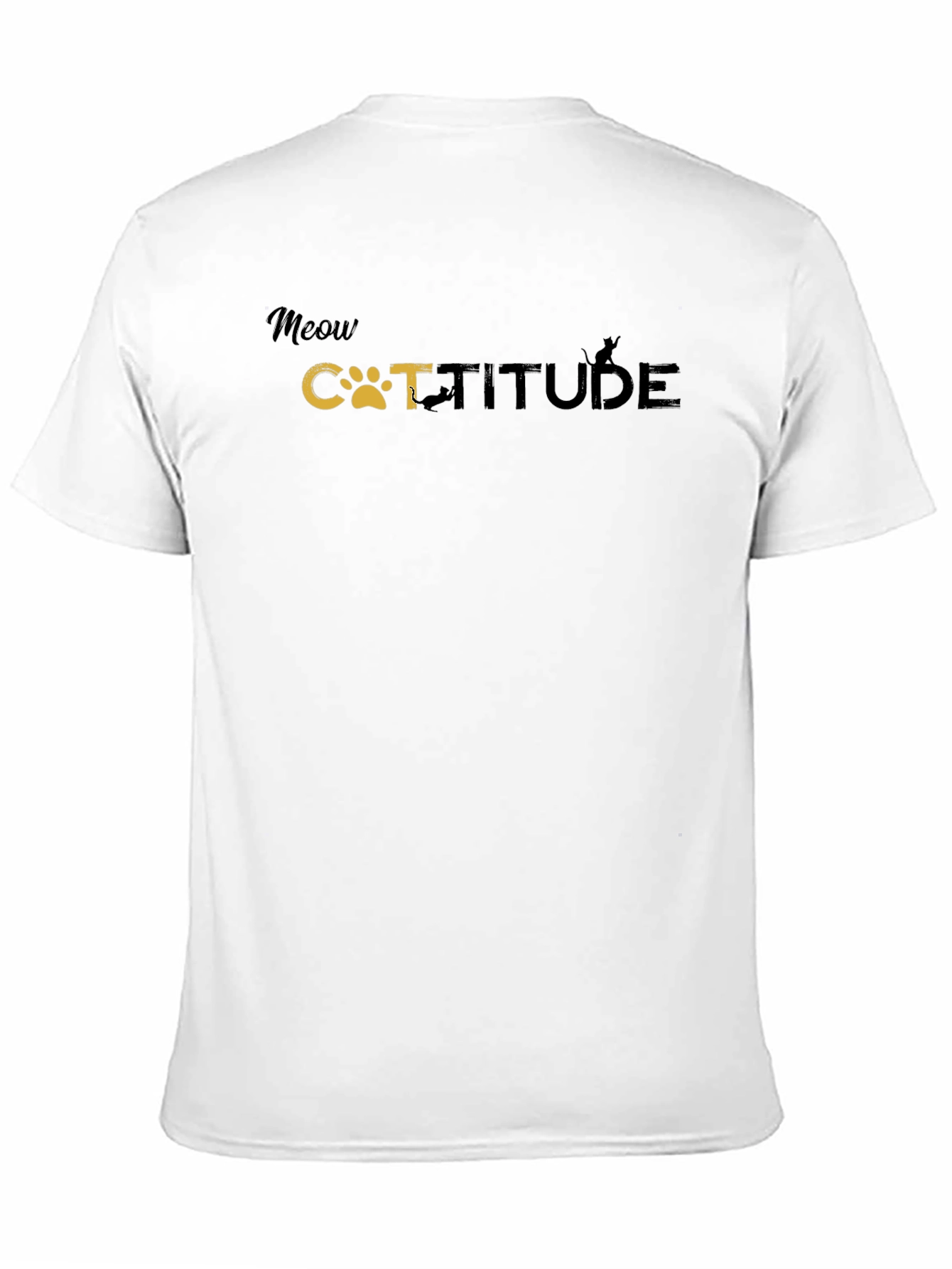 Meow Catitude Graphic Tee - Black