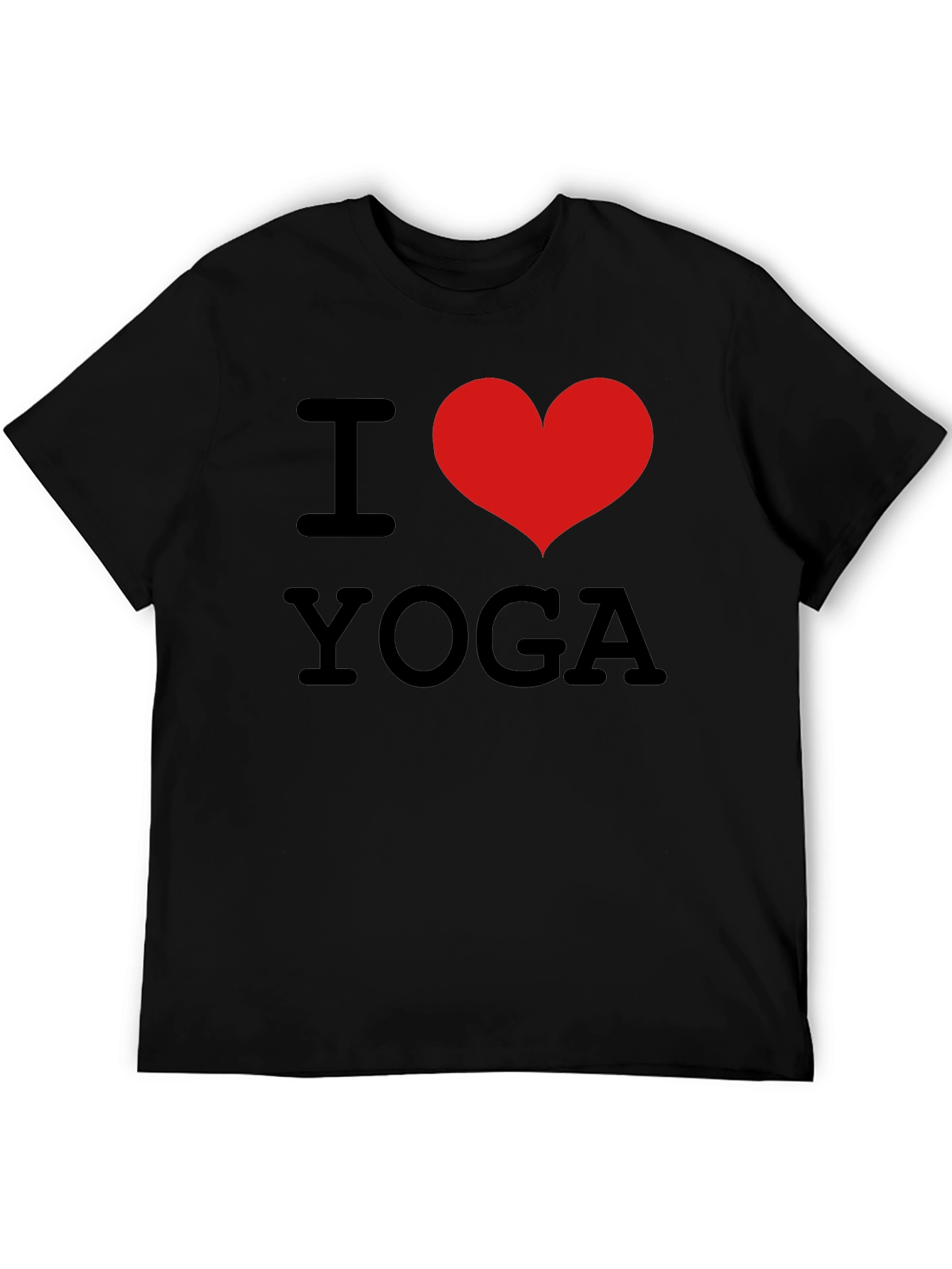 I Heart Yoga Black T-Shirt