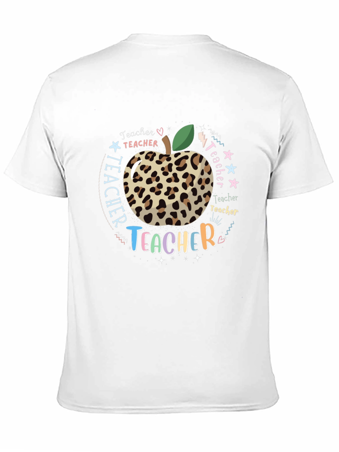 Teacher Appreciation Leopard Apple T-Shirt