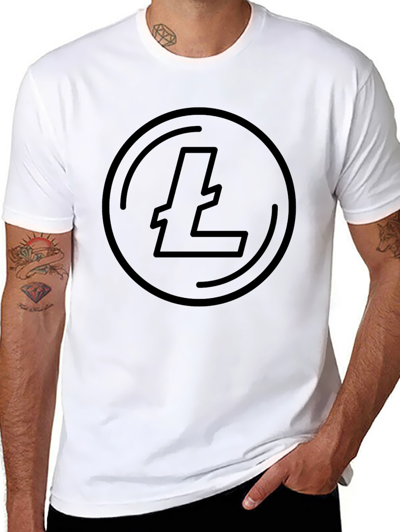 Litecoin Crypto Tee - Mens Black T-Shirt