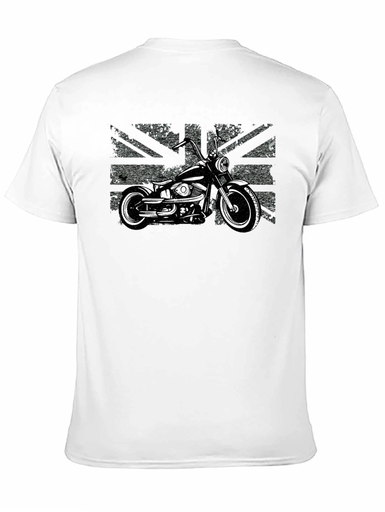 Union Jack Motorcycle Graphic Tee - Black