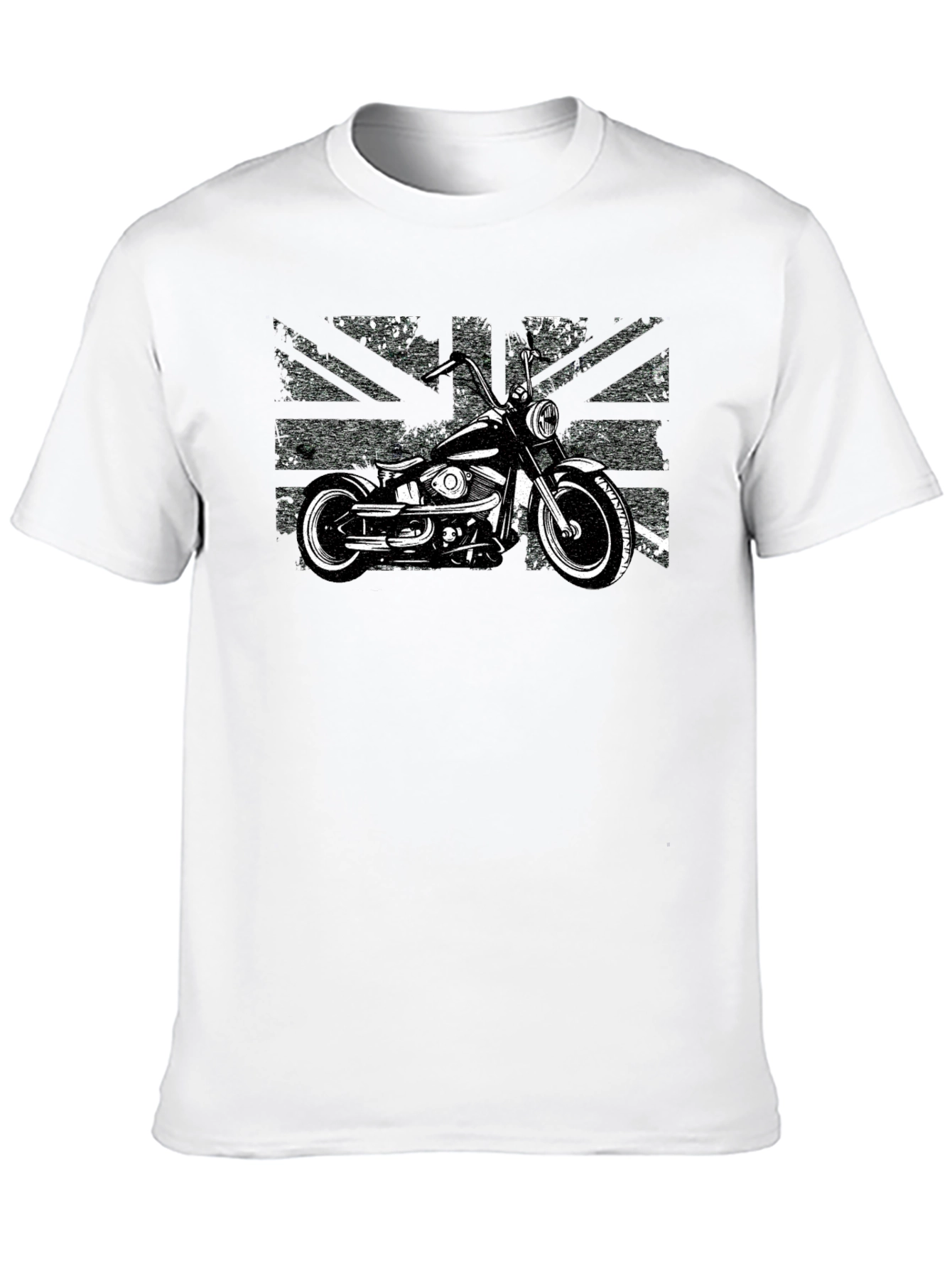 Union Jack Motorcycle Graphic Tee - Black