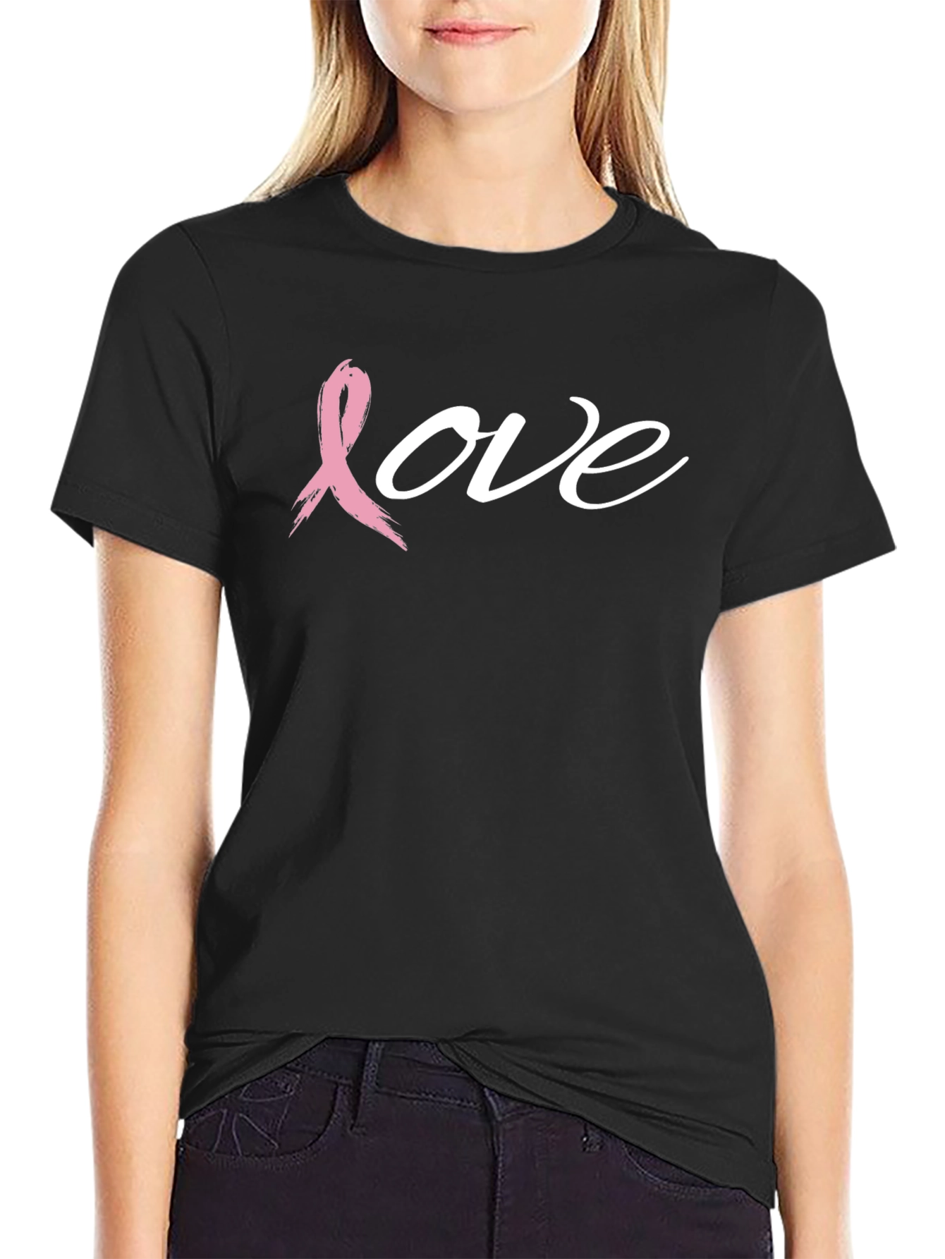 Love Breast Cancer Awareness Ribbon T-Shirt
