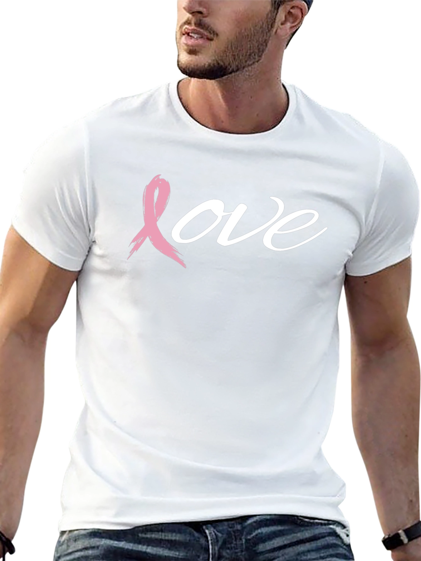 Love Breast Cancer Awareness Ribbon T-Shirt