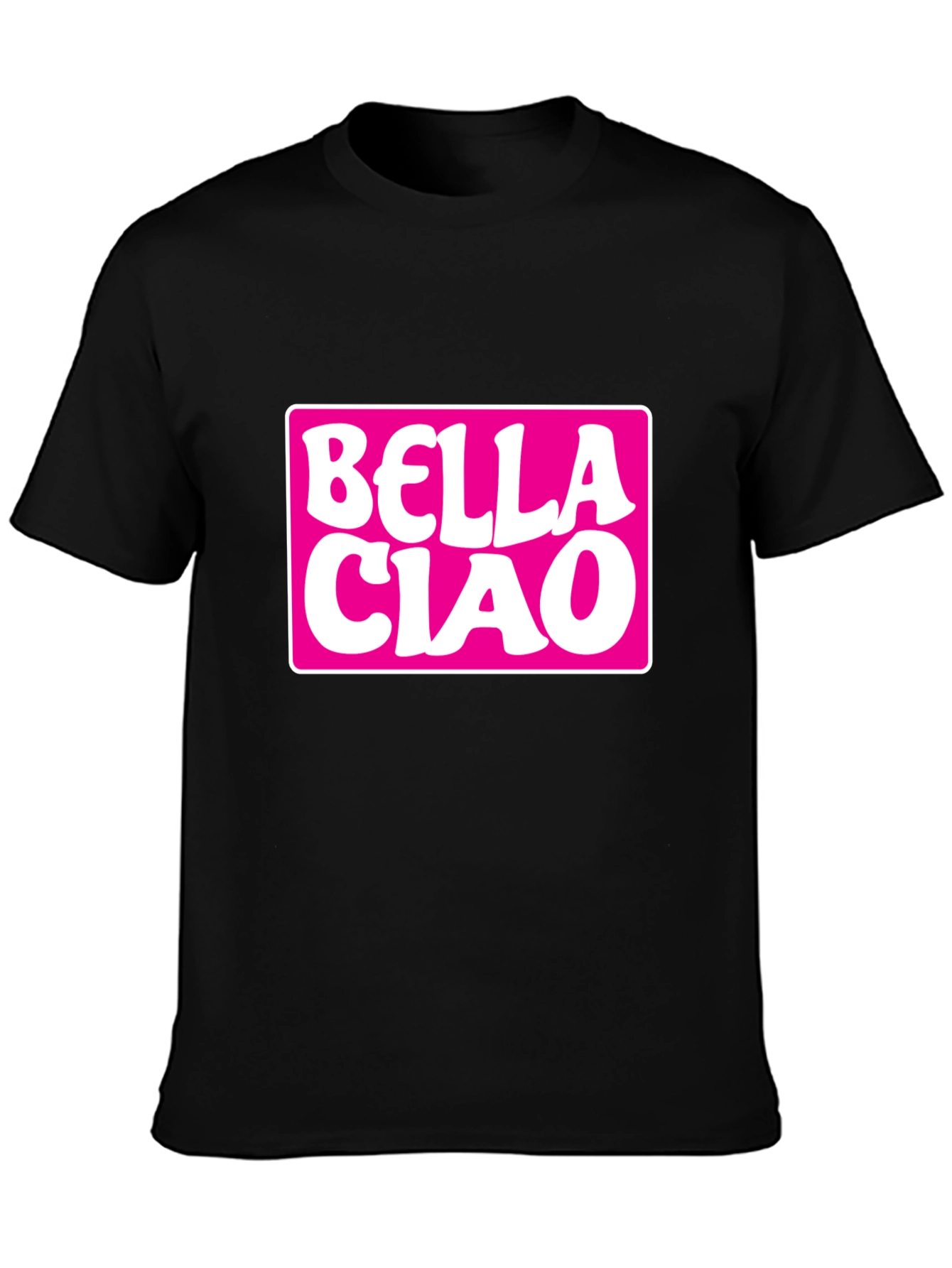 Bella Ciao Graphic Tee - Black Cotton T-Shirt
